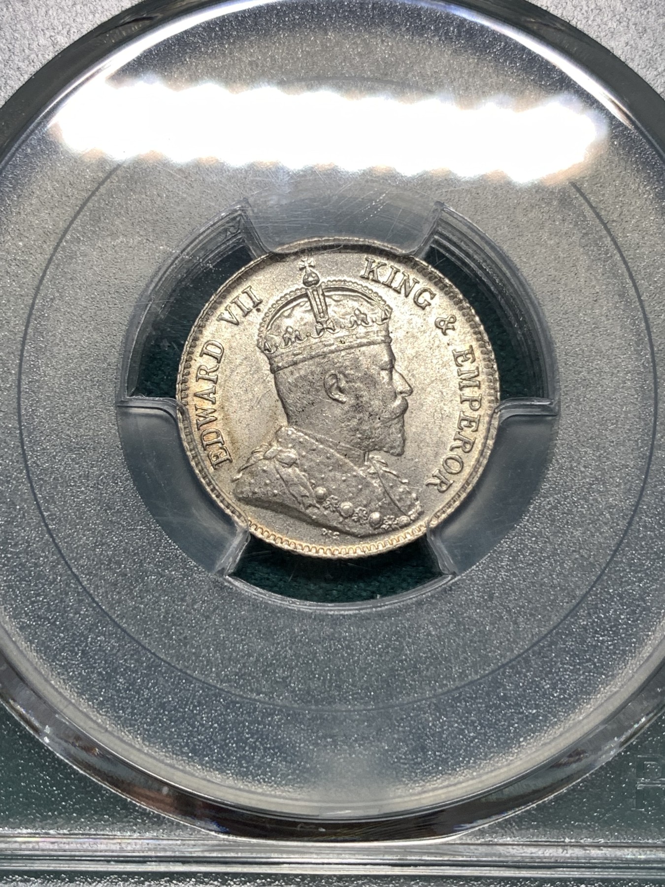 《竞宝斋》第186场-周日，周一 2场 (全场包邮) PCGS MS64 1904年 中国 香港 爱七1毫银币 高分状态好