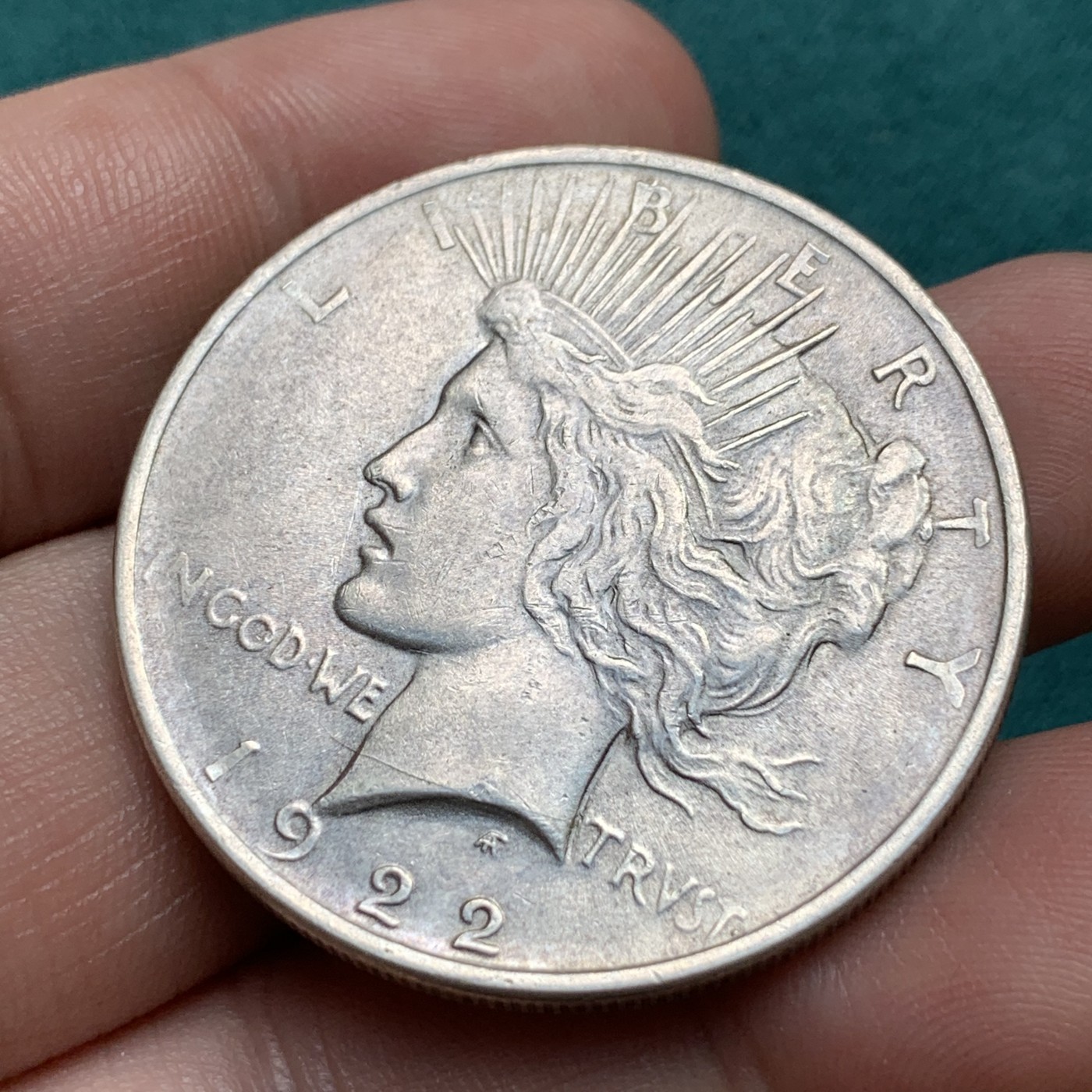 《竞宝斋》第186场-周日，周一 2场 (全场包邮) 美国1922年和平 大银币 经典品种状态不错