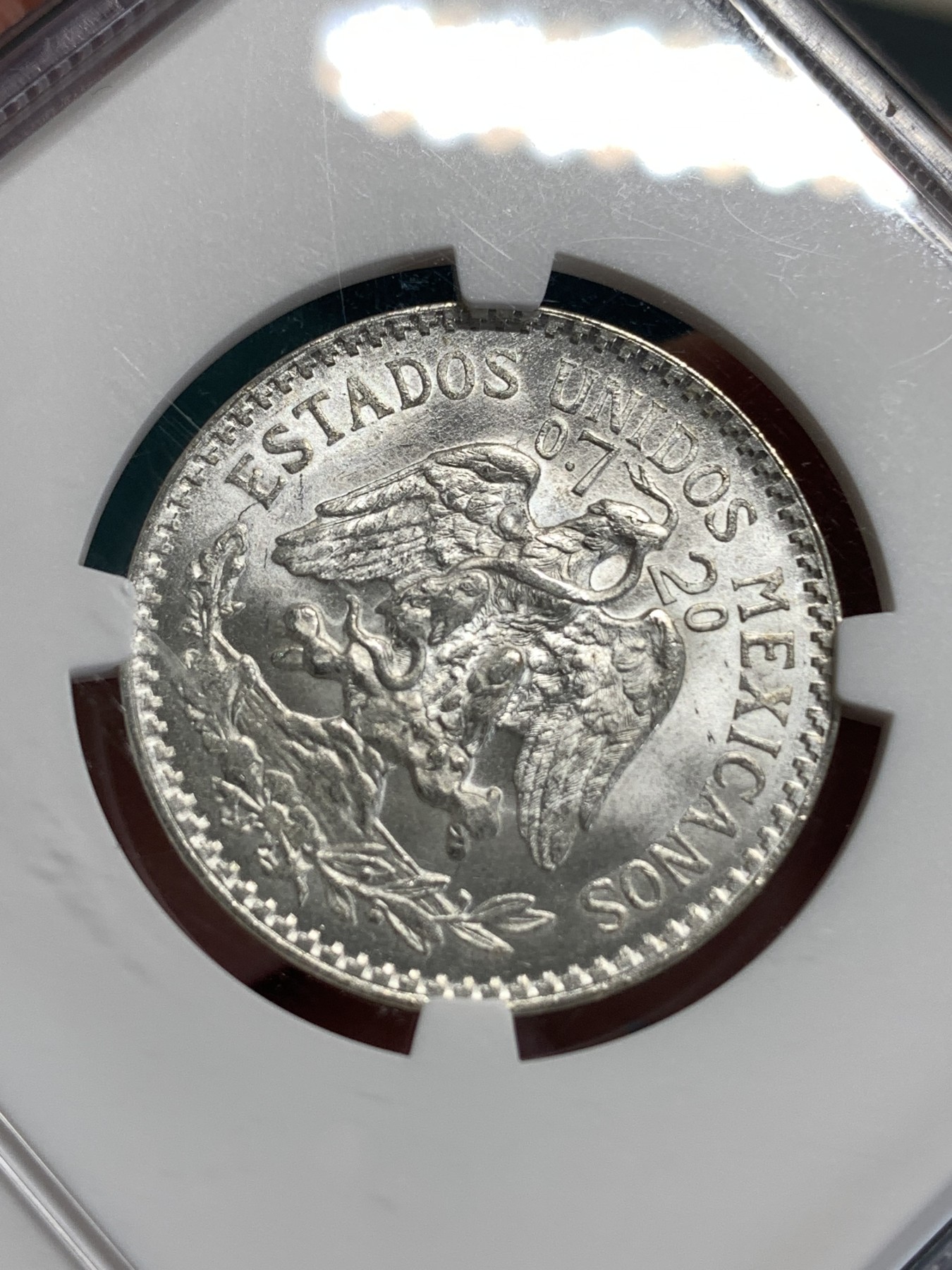 《竞宝斋》第186场-周日，周一 2场 (全场包邮) NGC-MS66 墨西哥50C-1945年M版