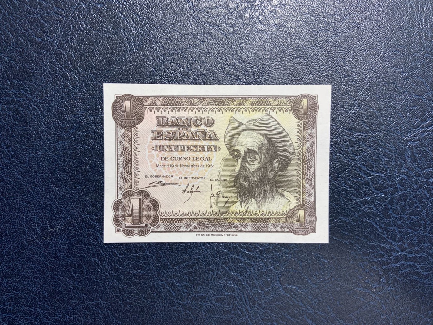 收藏联盟Quantum Auction 第278期拍卖  西班牙1951年1比塞塔 品相UNC 堂吉柯德 豹子号身
