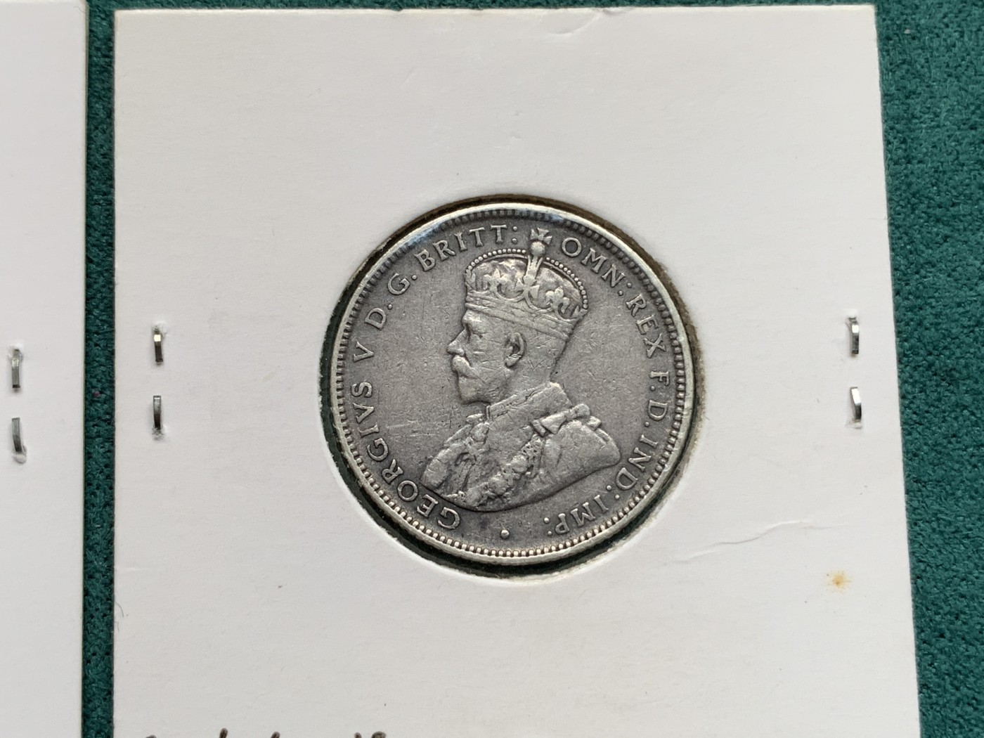 《竞宝斋》第186场-周日，周一 2场 (全场包邮) 2枚一组 澳大利亚 乔治五世 早期 925银 1先令+2先令各一枚 原味状态 高价品种