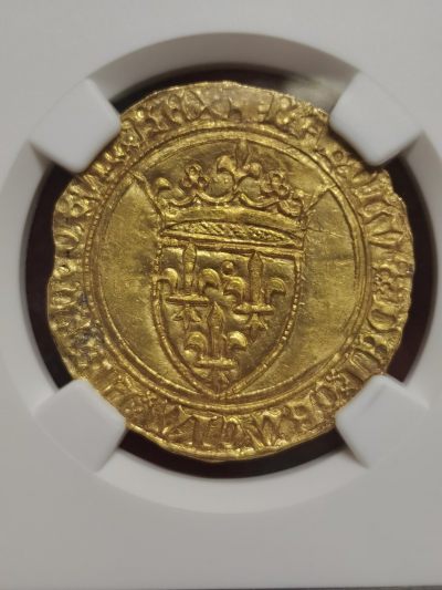 NGC-MS63法国中世纪1380-1422年查理六世大埃居金币