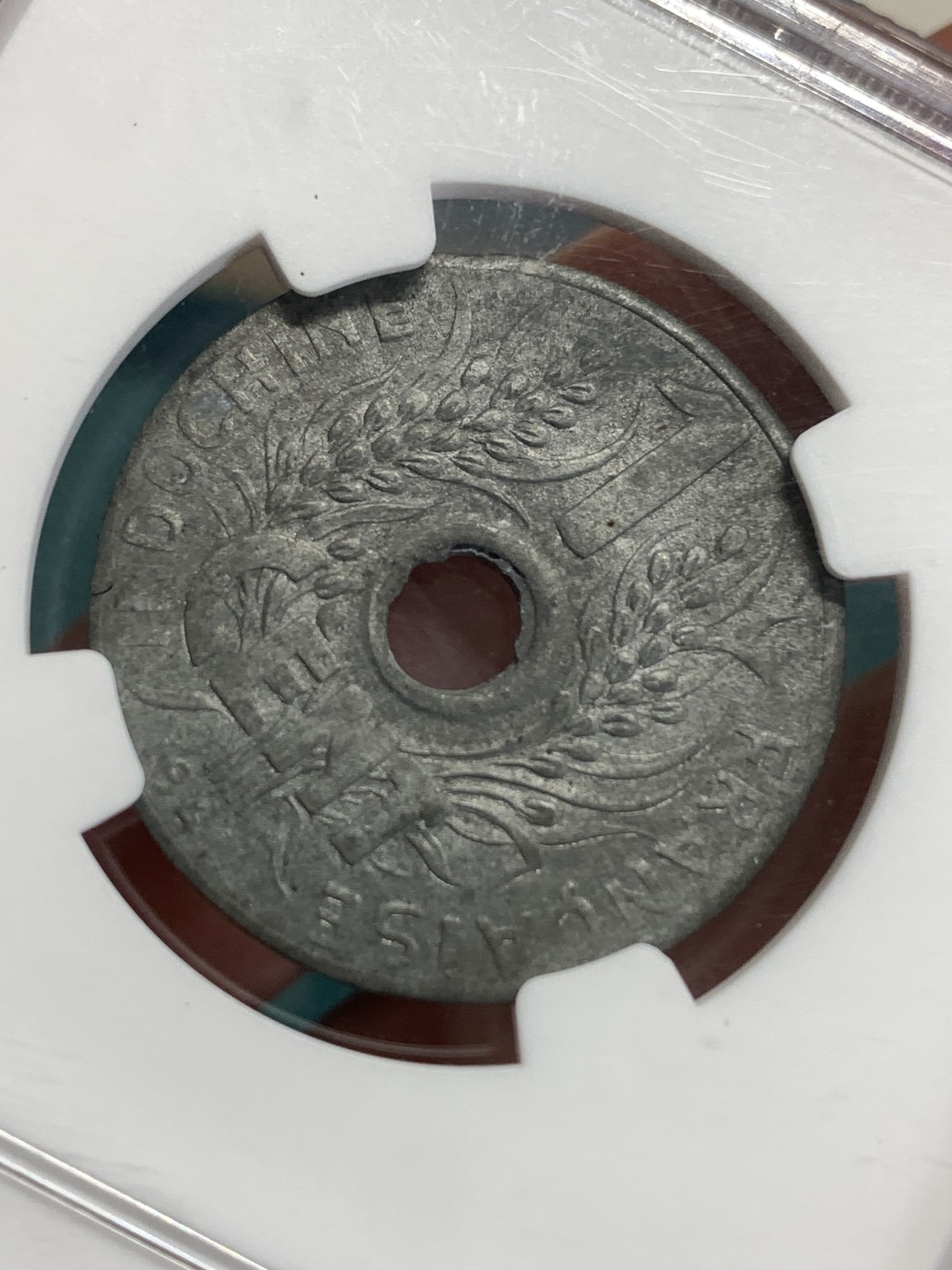 《竞宝斋》第186场-周日，周一 2场 (全场包邮) NGC UNC 法属印支1940年1分锌币