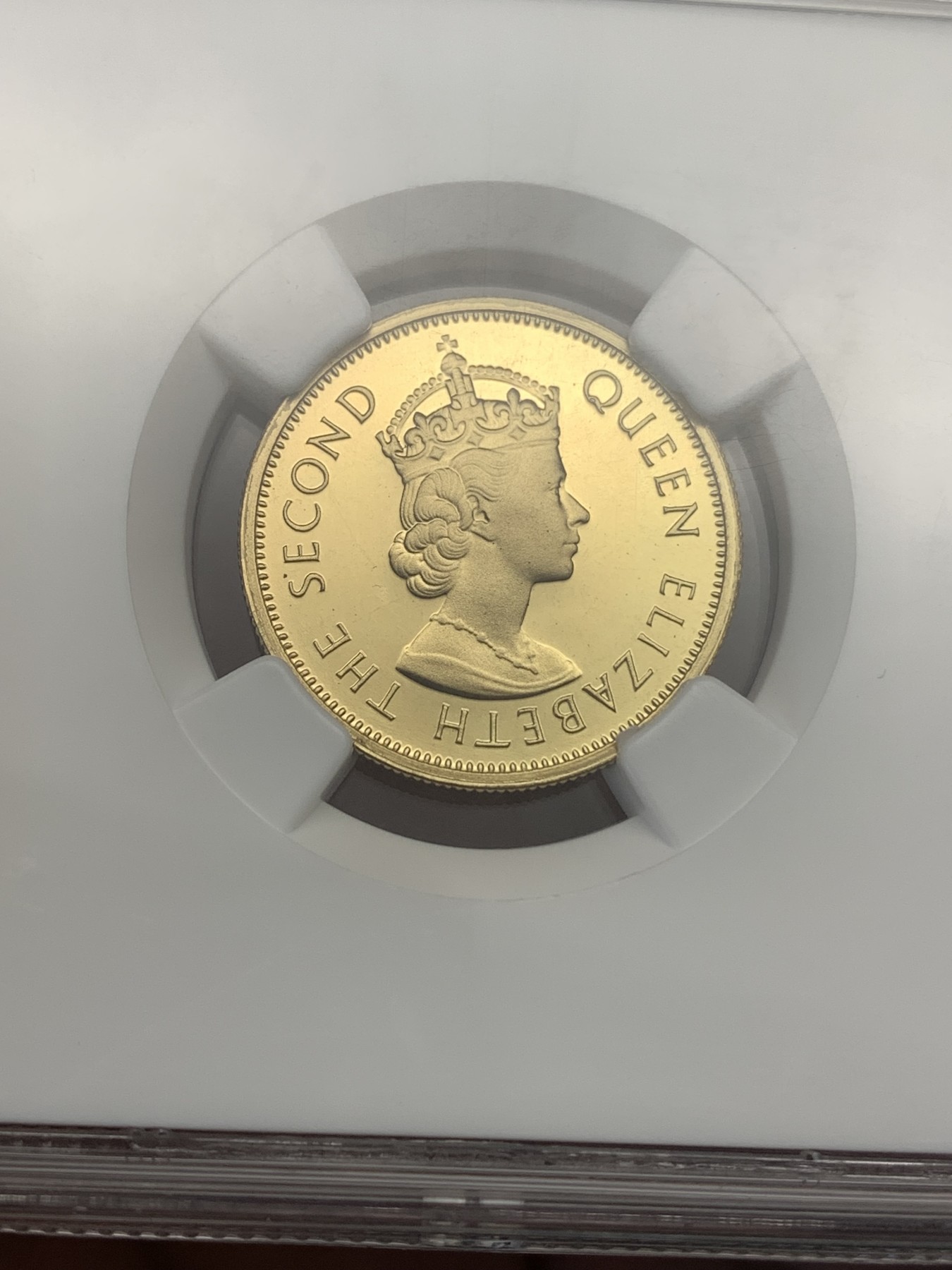 《竞宝斋》第186场-周日，周一 2场 (全场包邮) NGC-PF68UC英属东加勒比-精制女王-5 cent