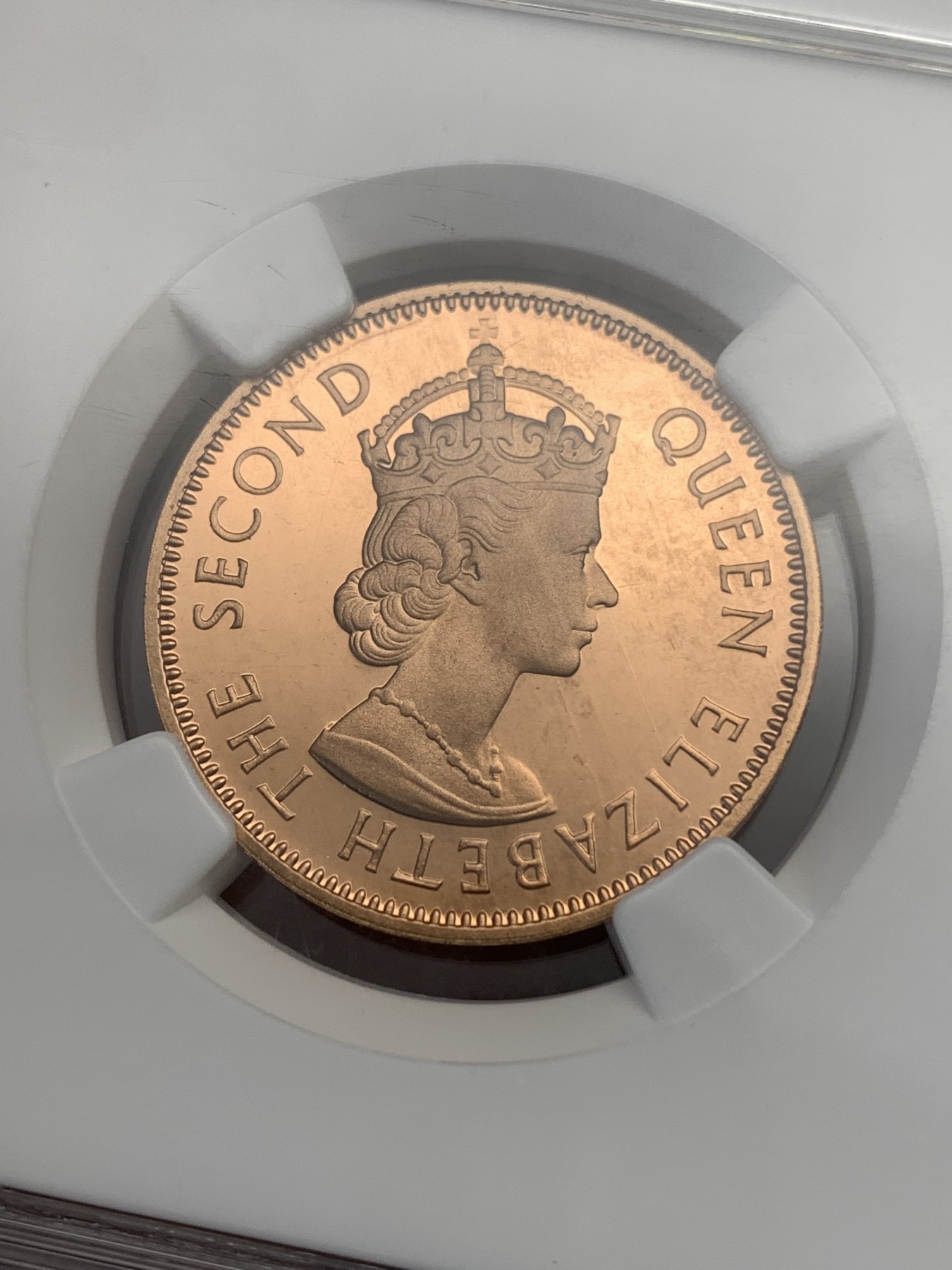 《竞宝斋》第186场-周日，周一 2场 (全场包邮) NGC-PF67RDUC 英属东加勒比-精制女王-1 cent