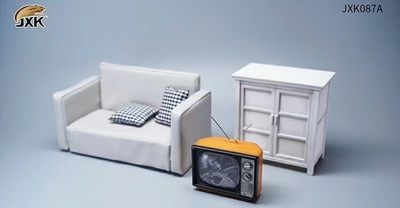 零元拍：JXK 1/6 喵屋 电视 电视柜 沙发 场景，全新无拆。 - 零元拍：JXK 1/6 喵屋 电视 电视柜 沙发 场景，全新无拆。