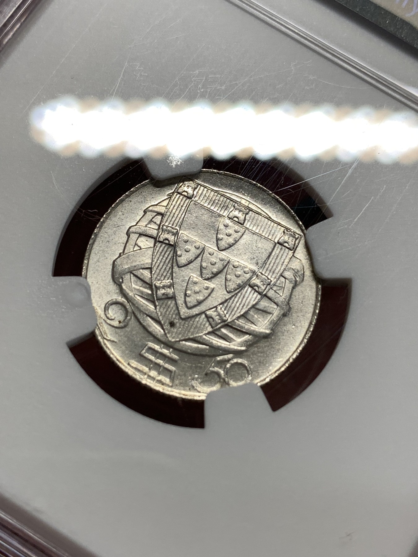 《竞宝斋》第186场-周日，周一 2场 (全场包邮) NGC MS66 葡萄牙1951大帆船 2.5埃斯库多银币