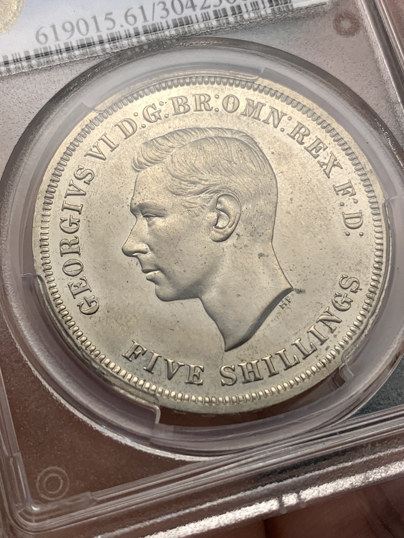 《竞宝斋》第186场-周日，周一 2场 (全场包邮) PCGS PR61 英国1951年乔治六世精制一克朗马剑 少见，常见PL普制版