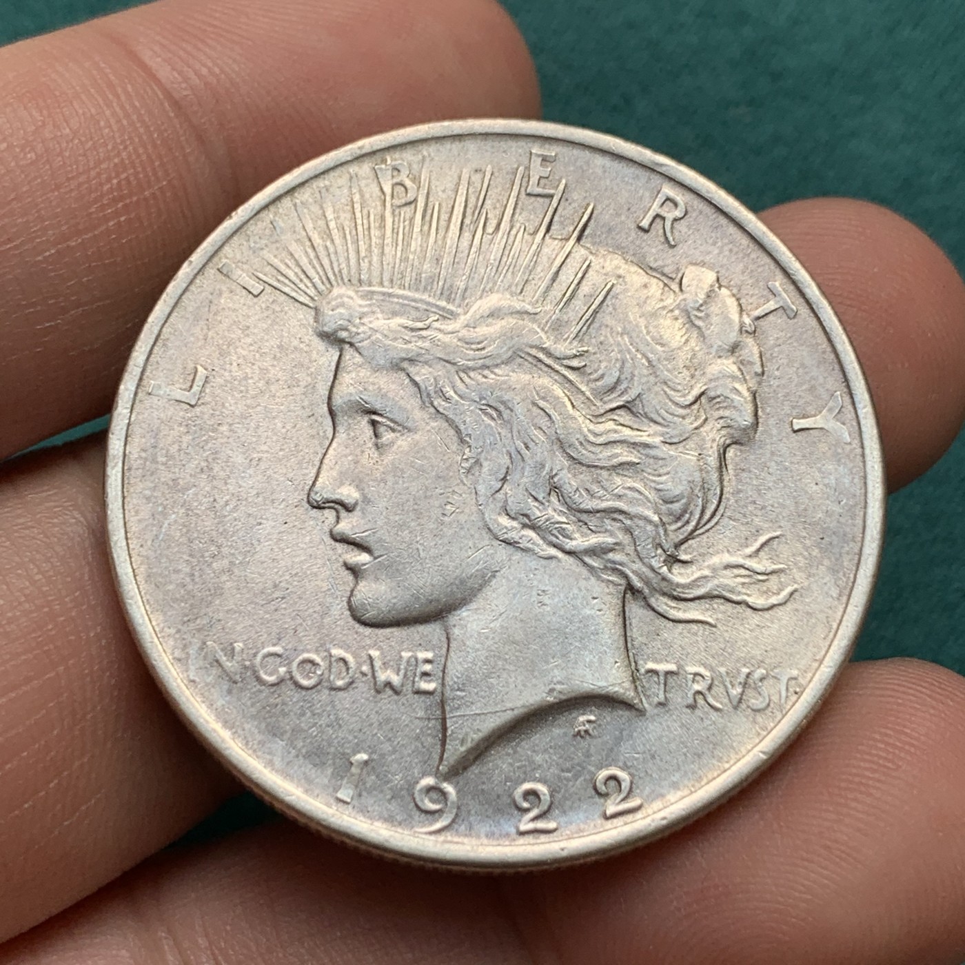 《竞宝斋》第186场-周日，周一 2场 (全场包邮) 美国1922年和平 大银币 经典品种状态不错