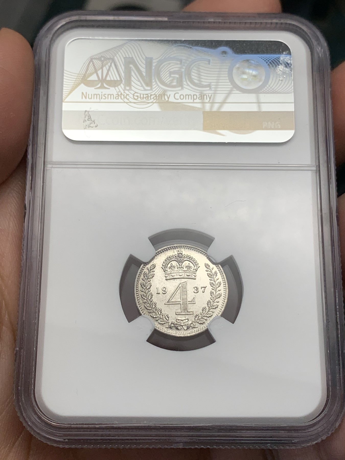 《竞宝斋》第186场-周日，周一 2场 (全场包邮) NGC PF66 英国1937年乔治六世精制濯足银币一套 高等级分数