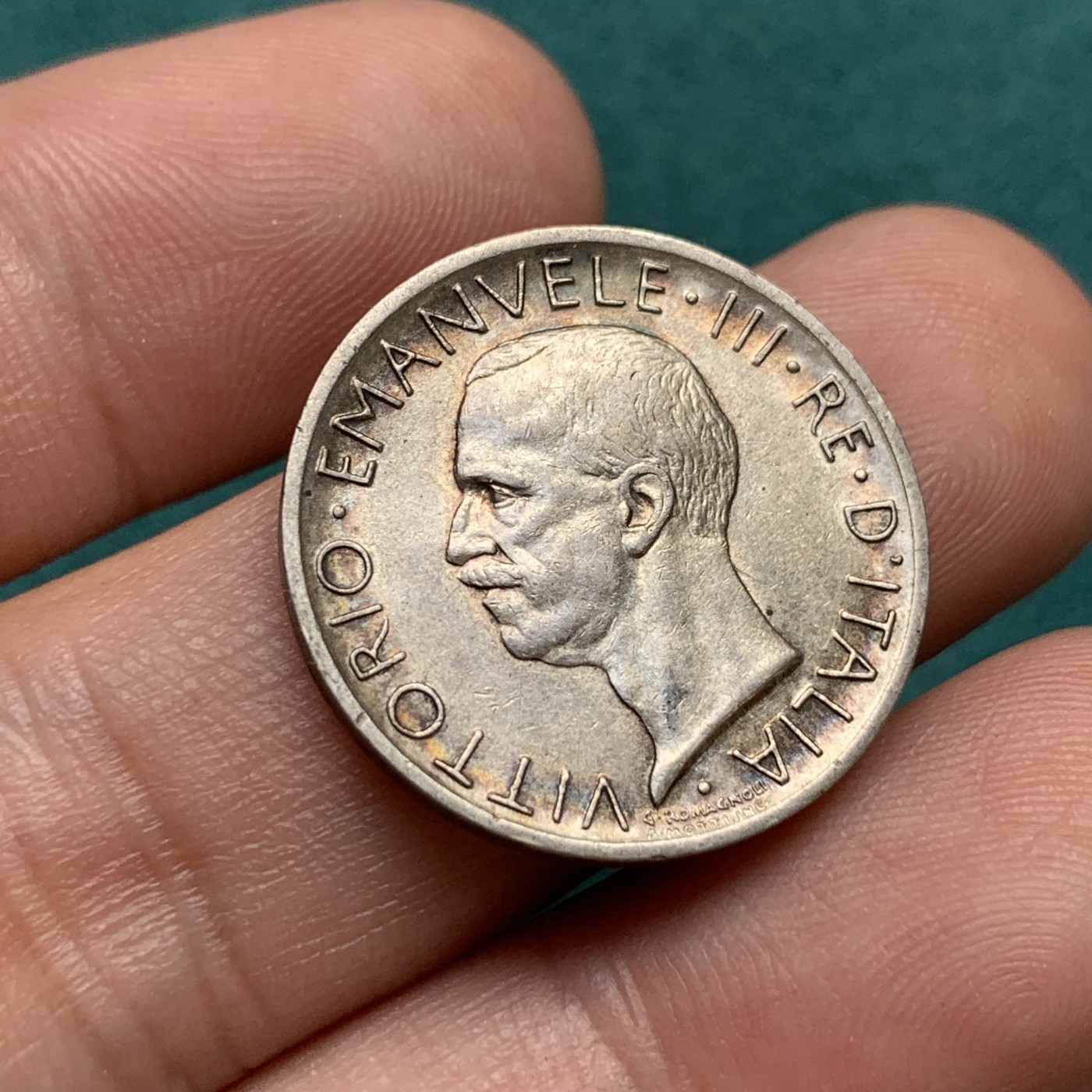 《竞宝斋》第186场-周日，周一 2场 (全场包邮) 意大利 1927年 鹰版 5里拉银币