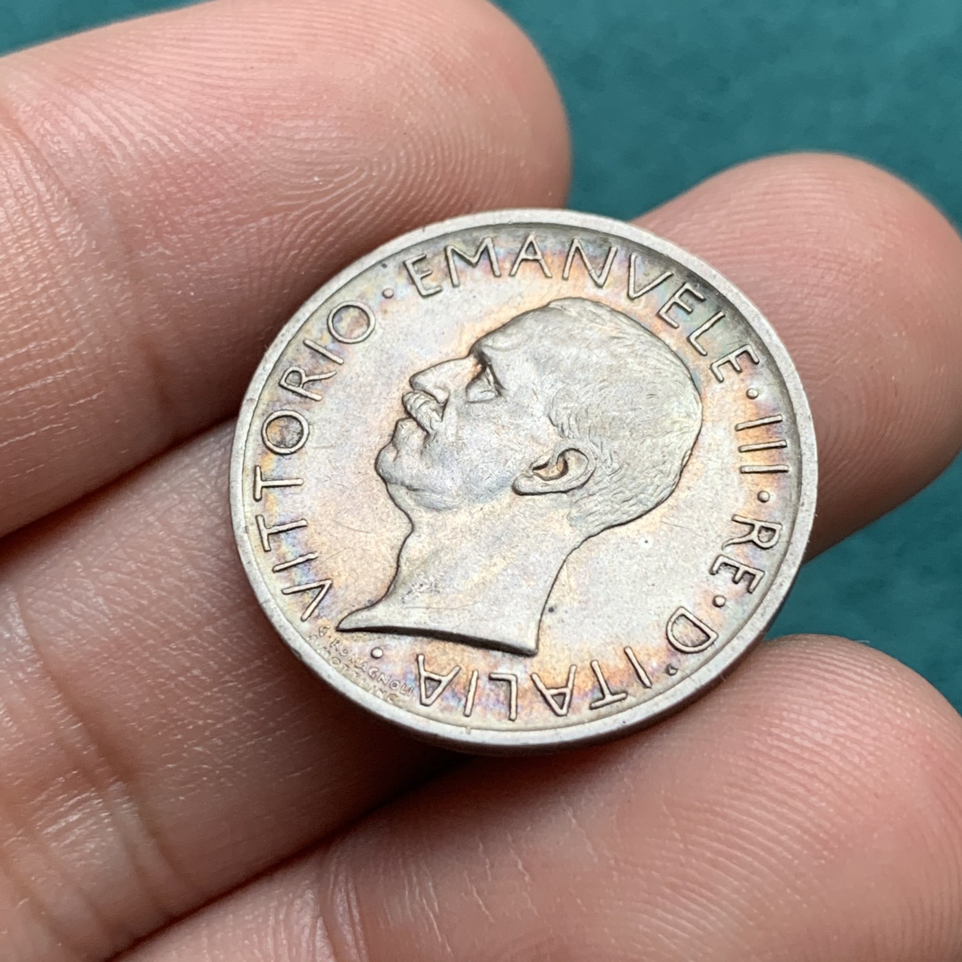 《竞宝斋》第186场-周日，周一 2场 (全场包邮) 意大利 1927年 鹰版 5里拉银币