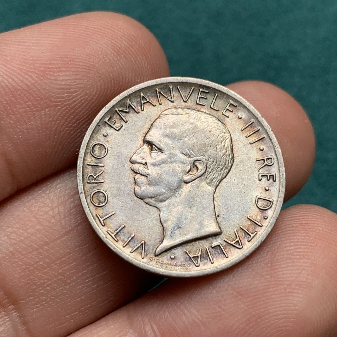 《竞宝斋》第186场-周日，周一 2场 (全场包邮) 意大利 1927年 鹰版 5里拉银币