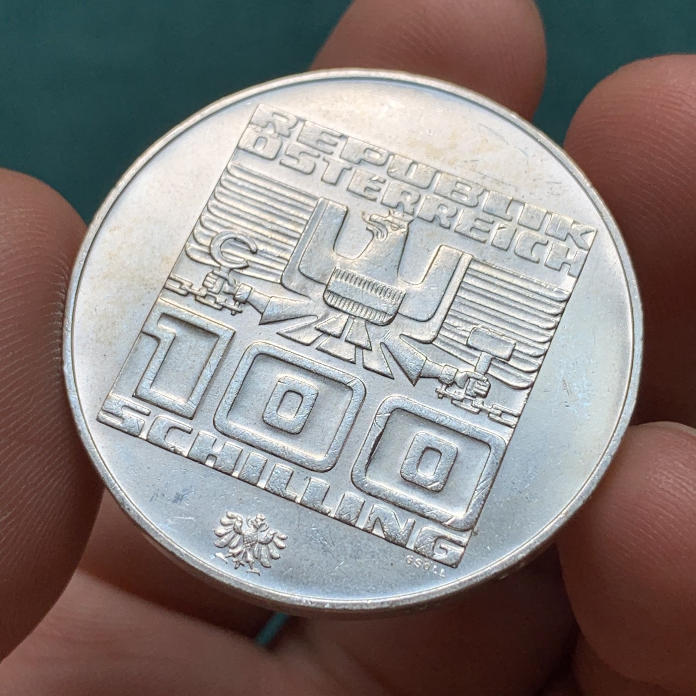 《竞宝斋》第186场-周日，周一 2场 (全场包邮) 奥地利 1976年 因斯布鲁克 奥运纪念 100先令大银币