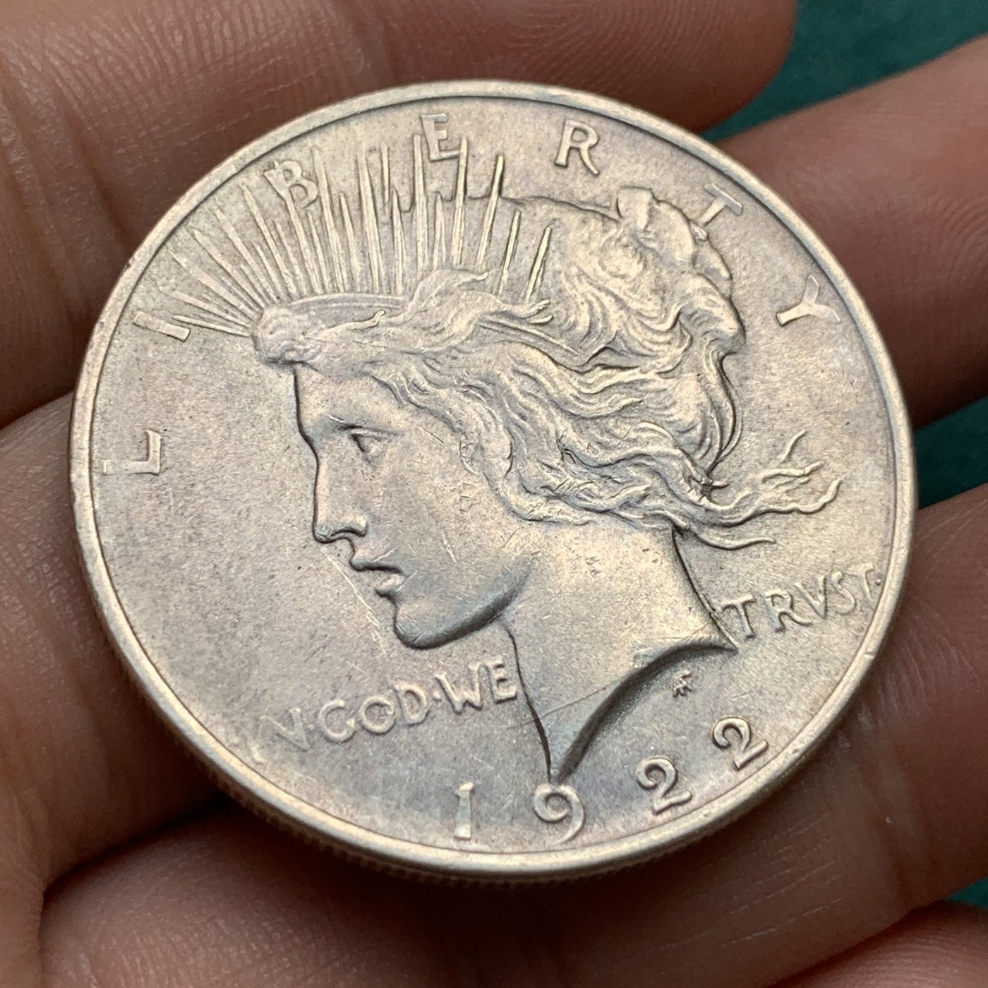 《竞宝斋》第186场-周日，周一 2场 (全场包邮) 美国1922年和平 大银币 经典品种状态不错