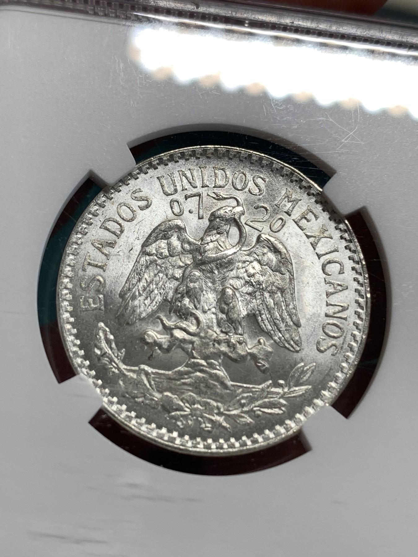 《竞宝斋》第186场-周日，周一 2场 (全场包邮) NGC-MS66 墨西哥50C-1945年M版