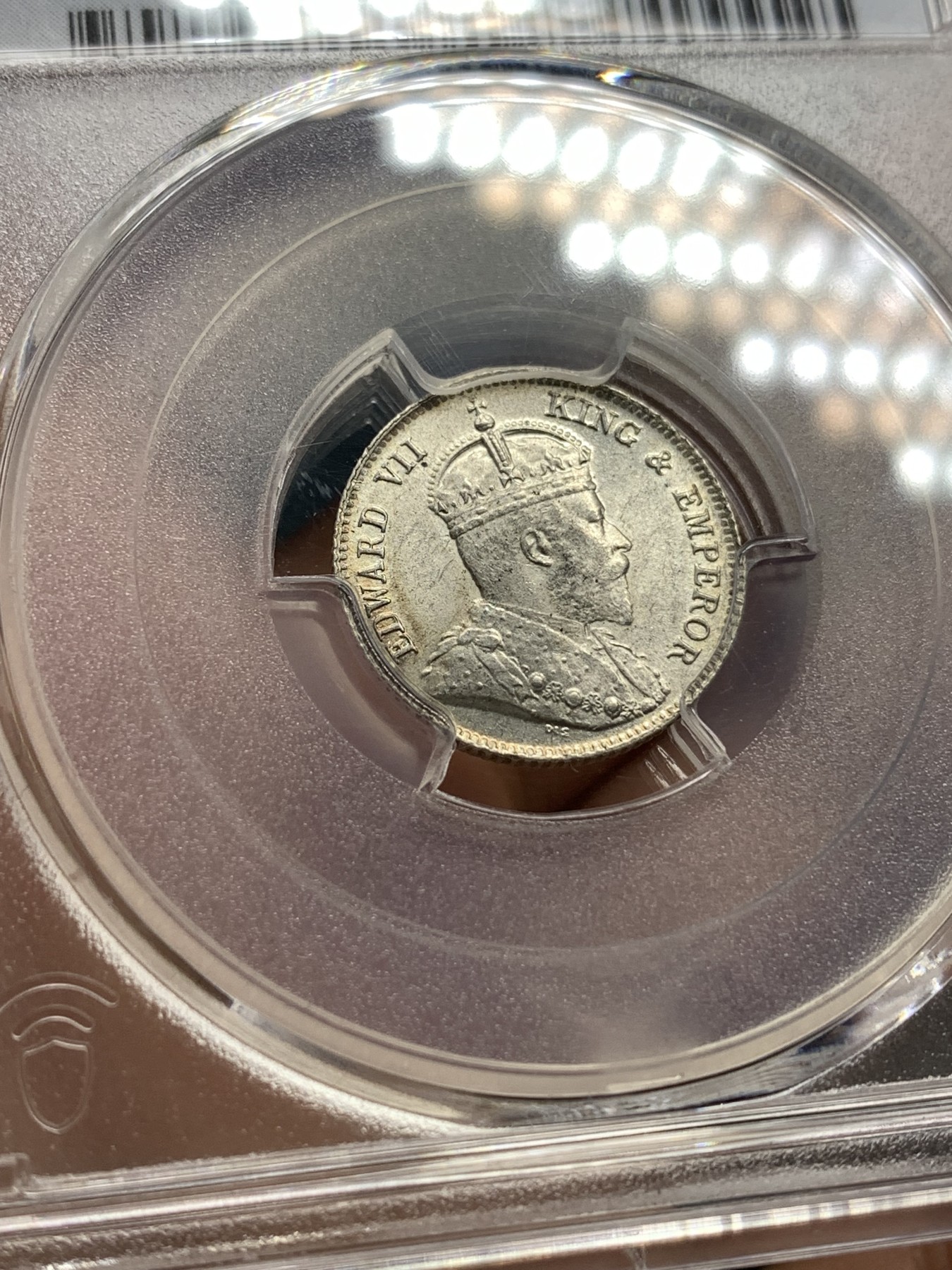 《竞宝斋》第186场-周日，周一 2场 (全场包邮) PCGS MS64 1904年 中国 香港 爱七1毫银币 高分状态好