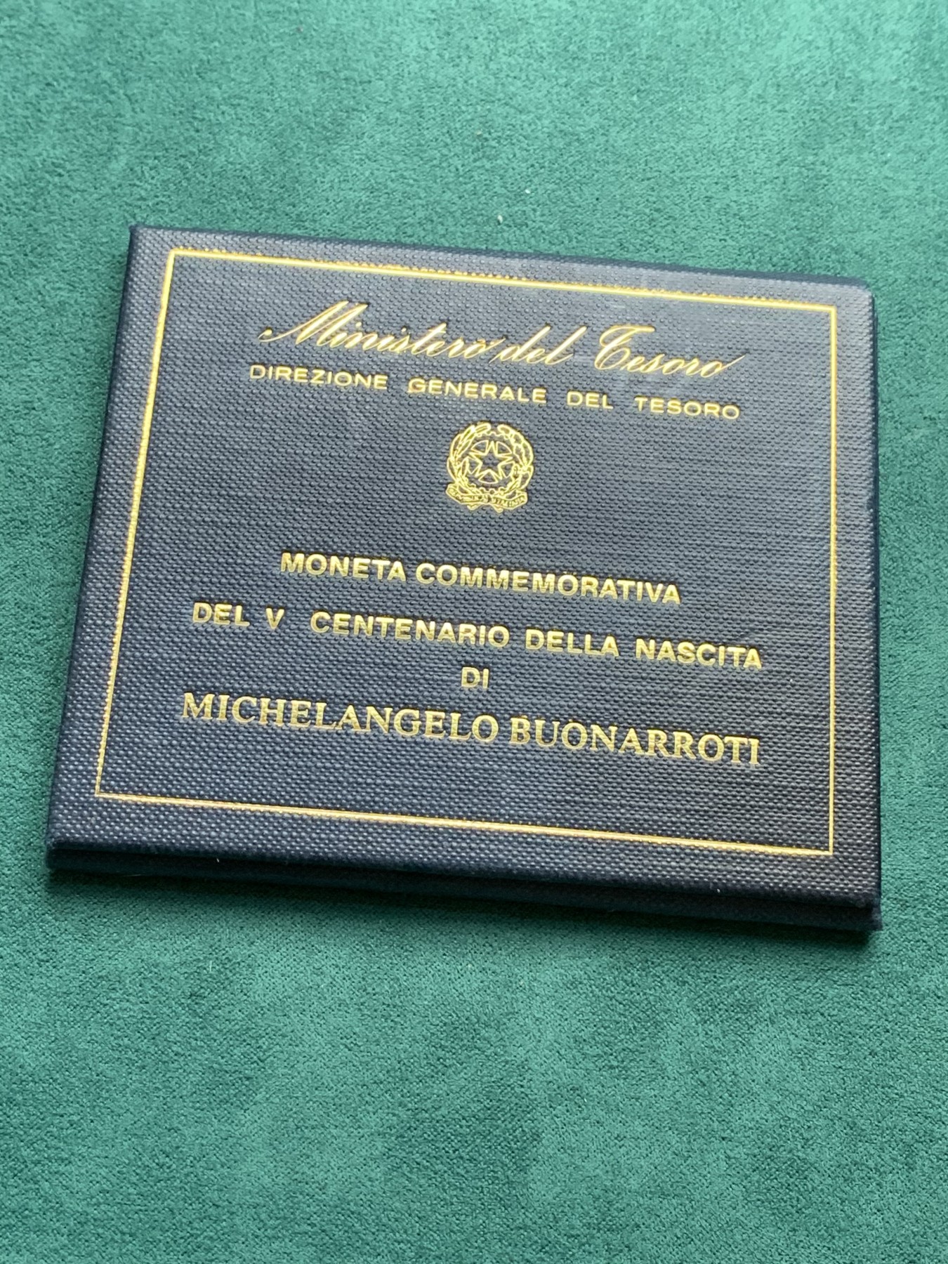 《竞宝斋》第186场-周日，周一 2场 (全场包邮) 卡装 意大利 1975年 米开朗基罗纪念 500里拉银币