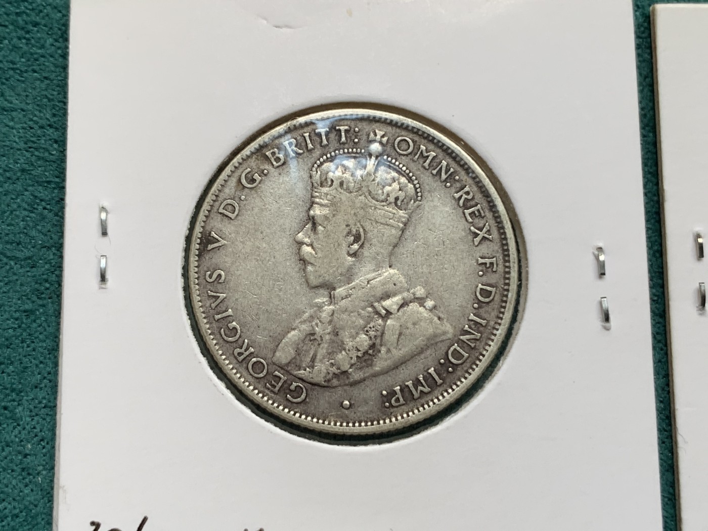 《竞宝斋》第186场-周日，周一 2场 (全场包邮) 2枚一组 澳大利亚 乔治五世 早期 925银 1先令+2先令各一枚 原味状态 高价品种