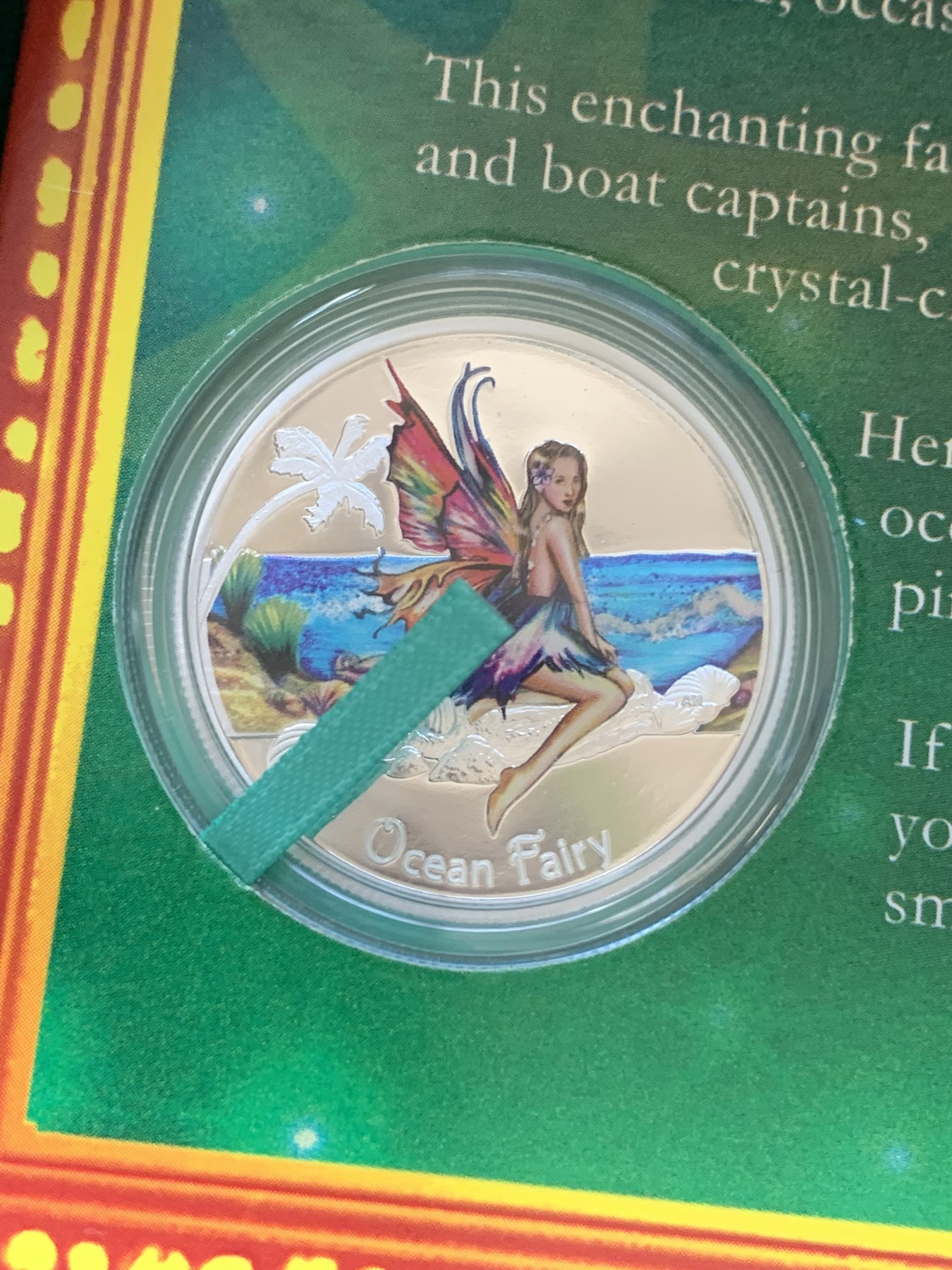 《竞宝斋》第186场-周日，周一 2场 (全场包邮) 图瓦卢2016年美人鱼50分彩色精制银币