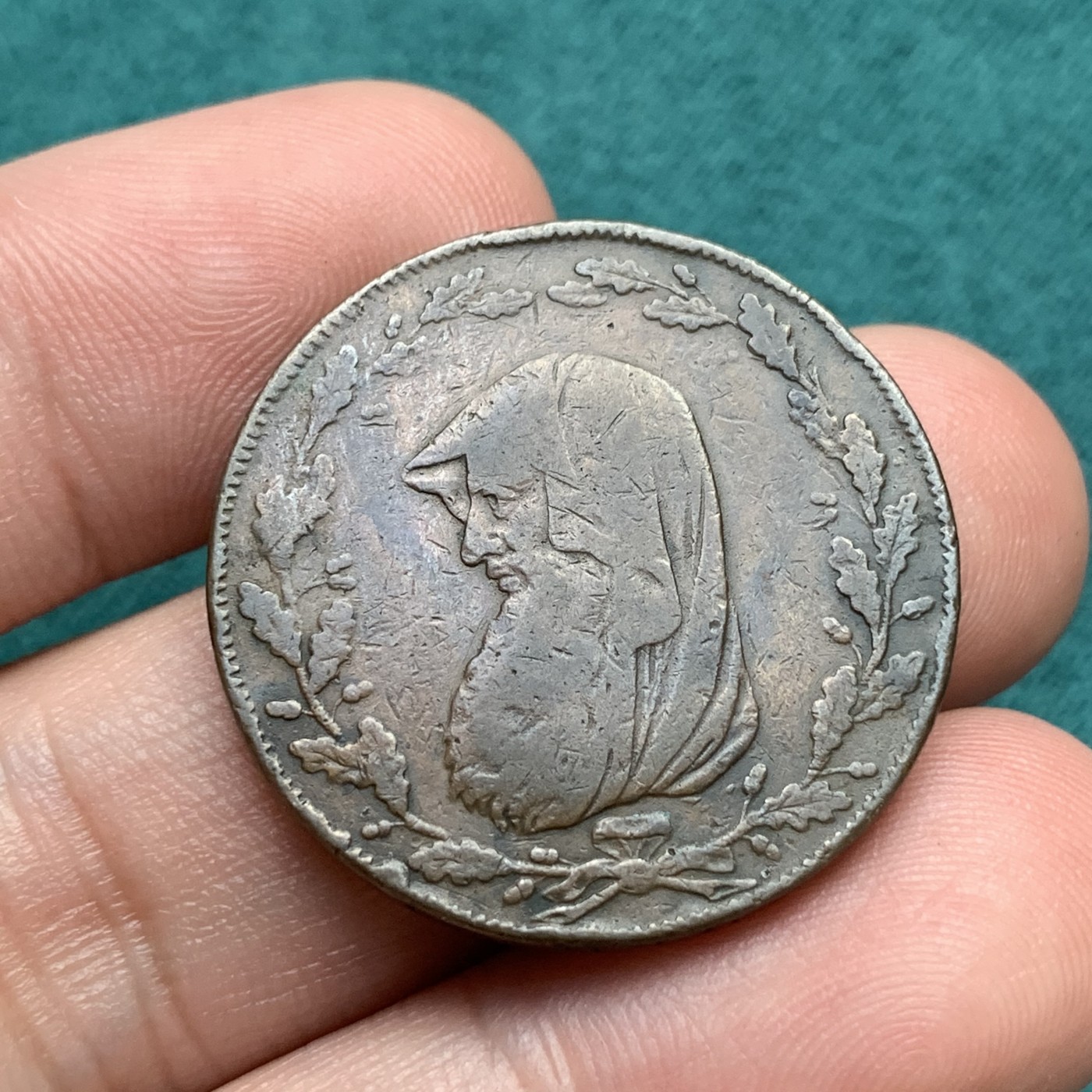 《竞宝斋》第186场-周日，周一 2场 (全场包邮) 英国1791 安格尔西岛 Token 半便士代用币