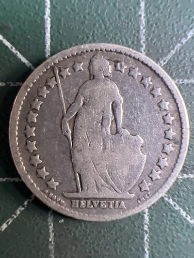 泡泡堂第371期  硬币专场 （无押金，捡漏，全场20包邮，偏远地区除外，接收代拍业务） - 瑞士1/2法郎银币