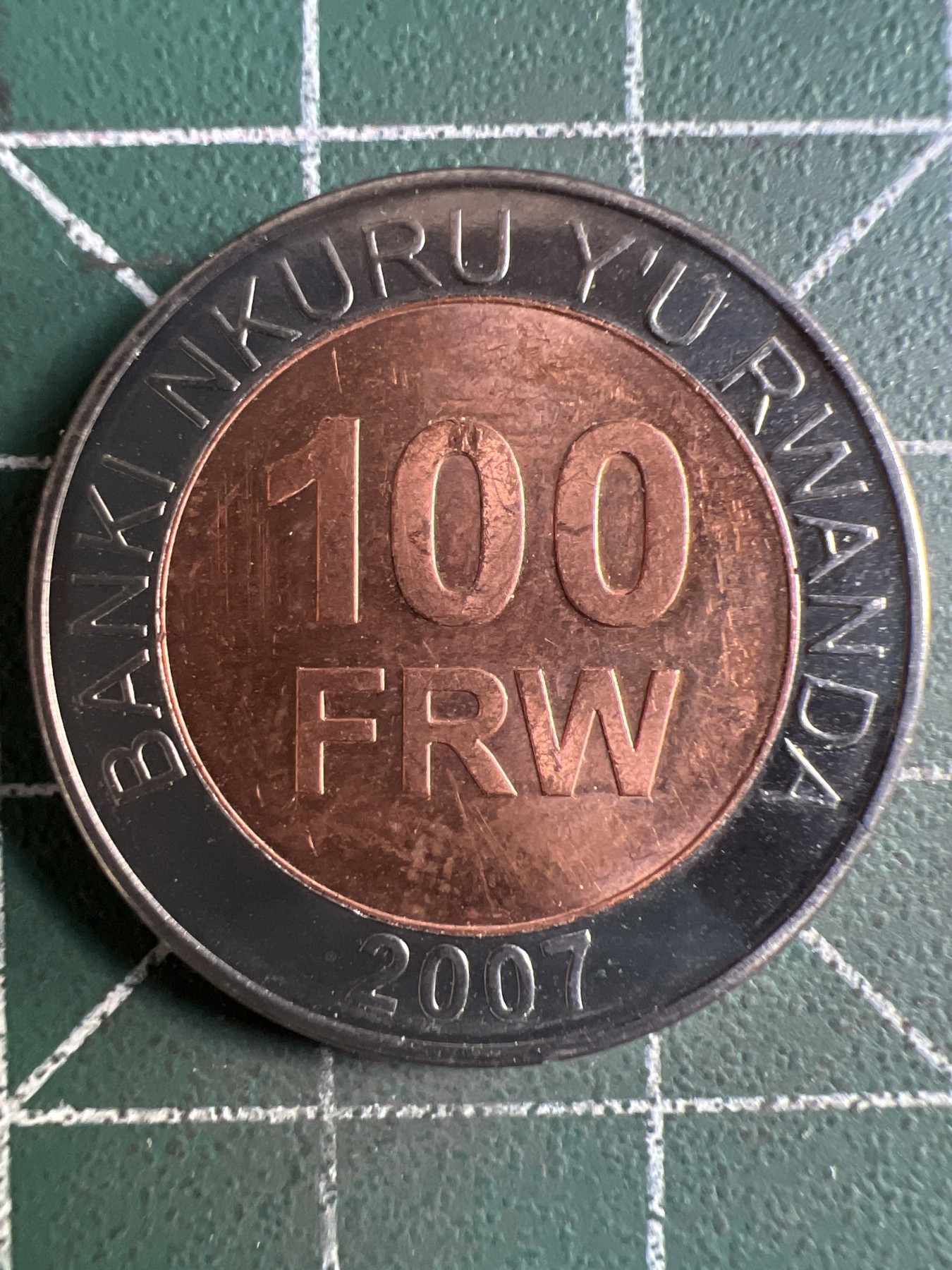 泡泡堂第371期  硬币专场 （无押金，捡漏，全场20包邮，偏远地区除外，接收代拍业务） 卢旺达100法郎双色币