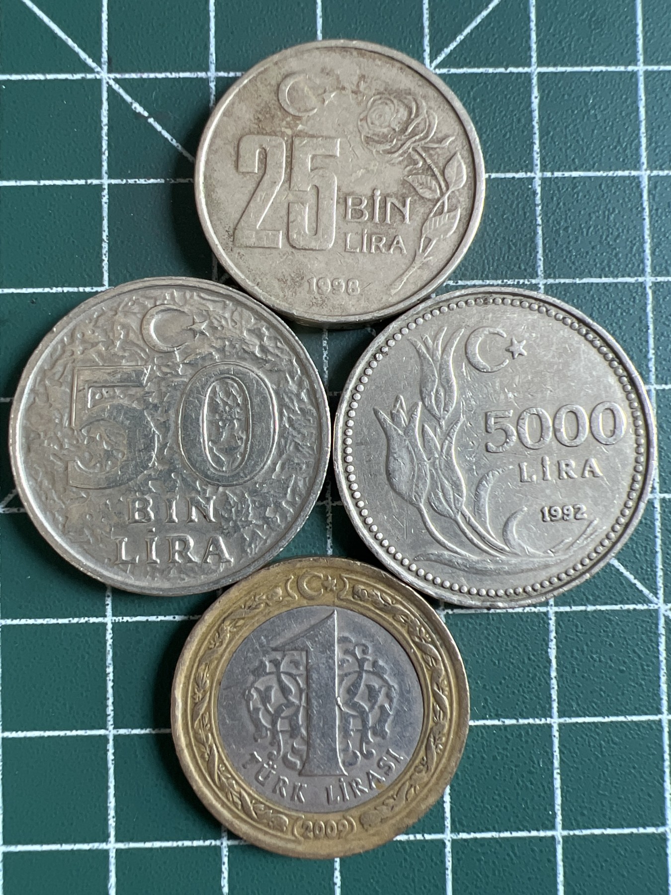 泡泡堂第371期  硬币专场 （无押金，捡漏，全场20包邮，偏远地区除外，接收代拍业务） 土耳其一套四枚
