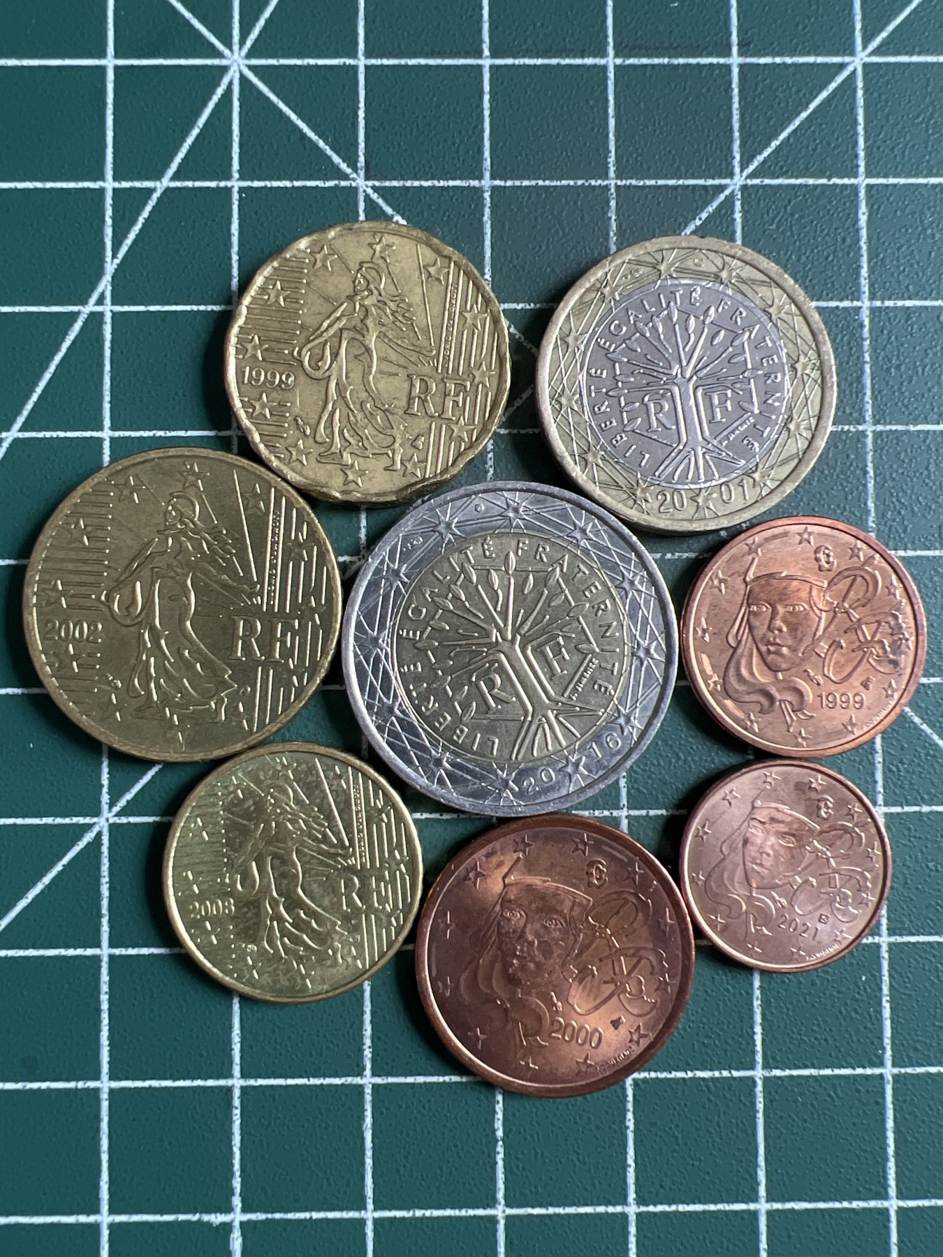 泡泡堂第371期  硬币专场 （无押金，捡漏，全场20包邮，偏远地区除外，接收代拍业务） 法国一套八枚