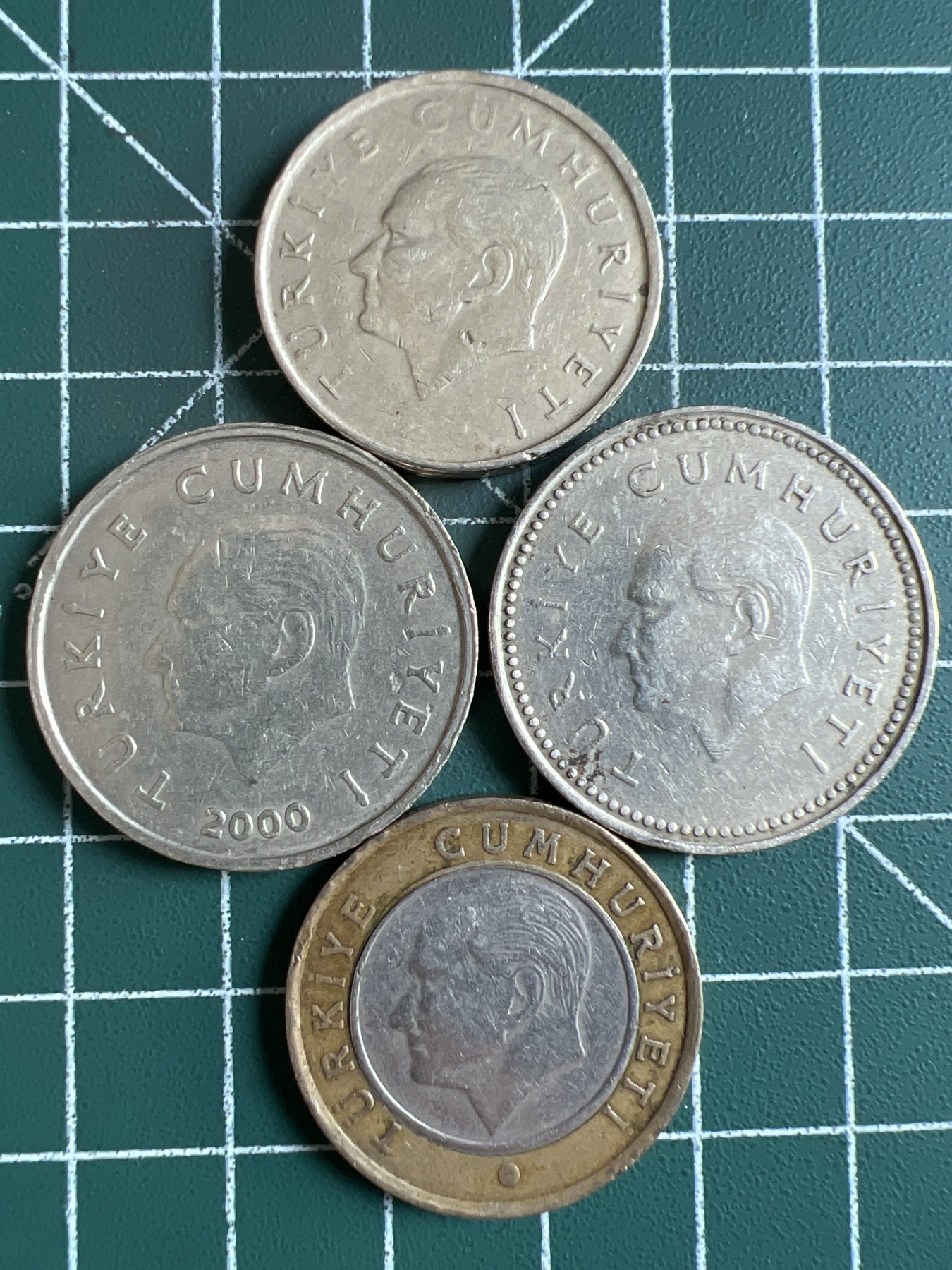 泡泡堂第371期  硬币专场 （无押金，捡漏，全场20包邮，偏远地区除外，接收代拍业务） 土耳其一套四枚