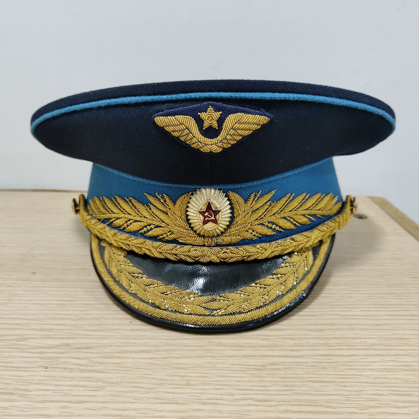 全场0元起拍 第79期 咸鱼国勋章拍卖专场 8月6日（周日）下午6：00开始 68年产 苏联58式末期空军将官礼服帽 头围60CM