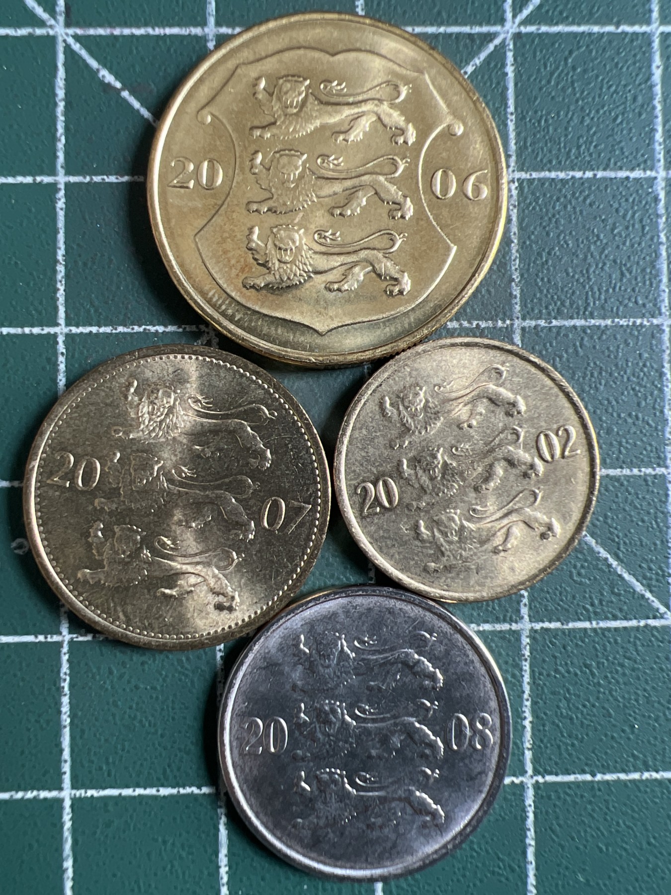 泡泡堂第371期  硬币专场 （无押金，捡漏，全场20包邮，偏远地区除外，接收代拍业务） 爱沙尼亚一套四枚