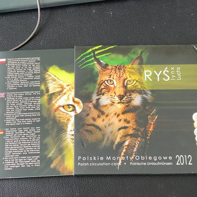 道一币馆币章第六场 - 2012年波兰猞猁套装 波兰流通币九枚套