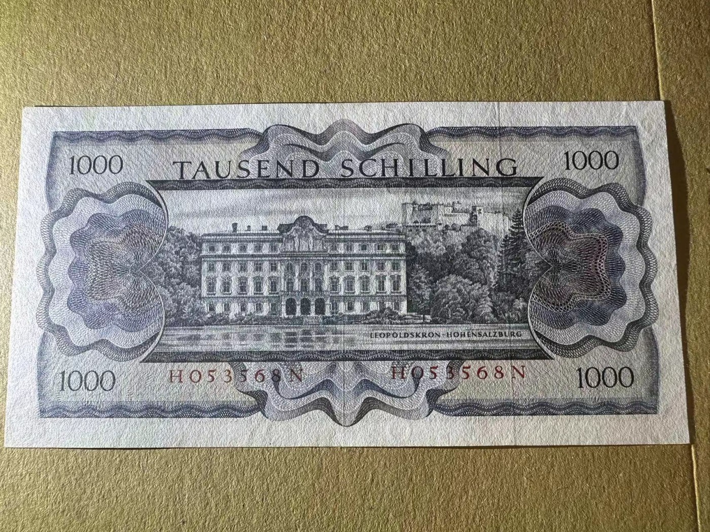 【Blue Auction】✨世界纸币精拍第354期——布克哈特【精】 奥地利 1966年1000先令 苏特纳 AU品相