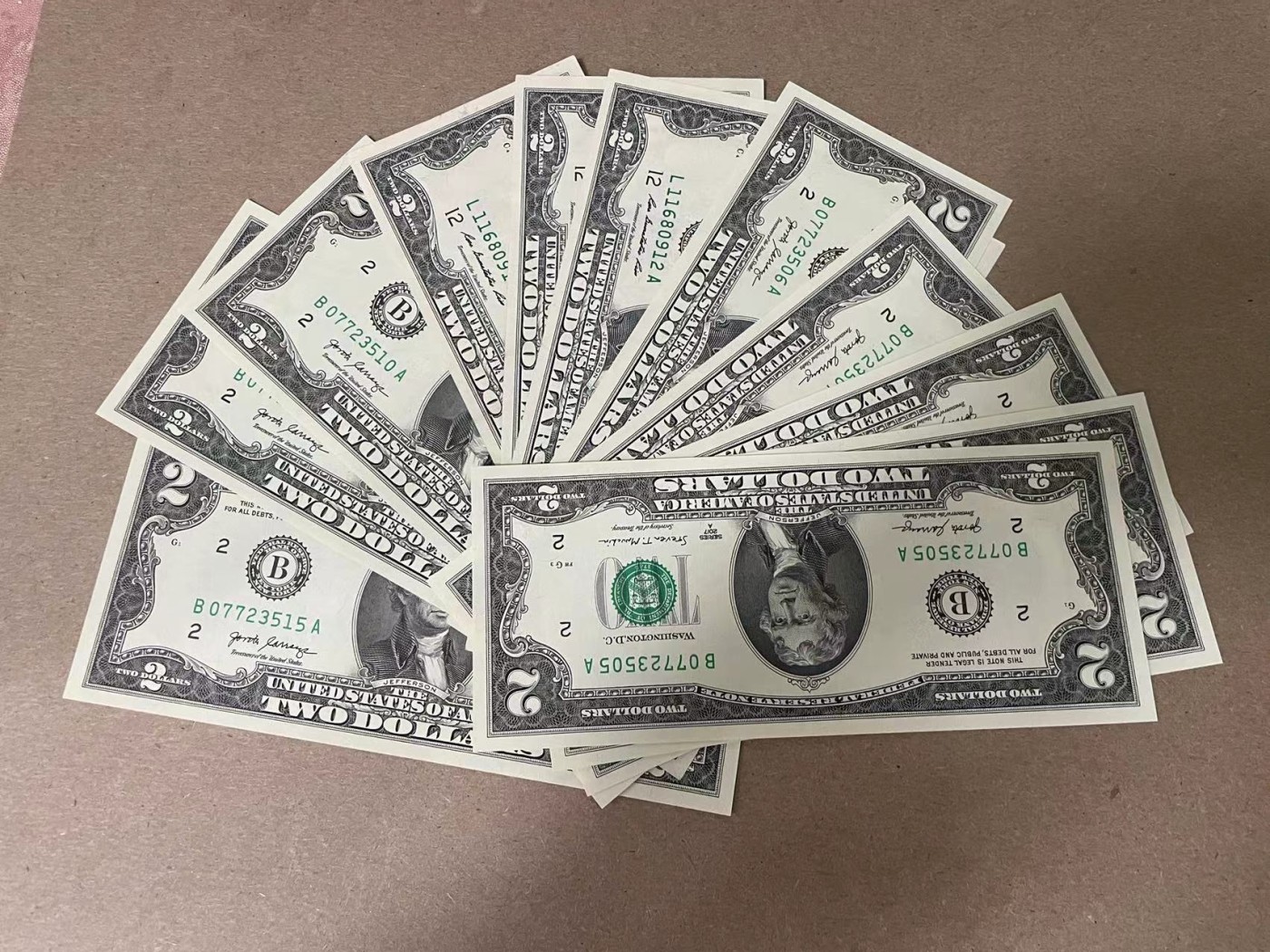 【Blue Auction】✨世界纸币精拍第354期——布克哈特【精】 【一组12张】美国 2017年2美金一组 全新UNC