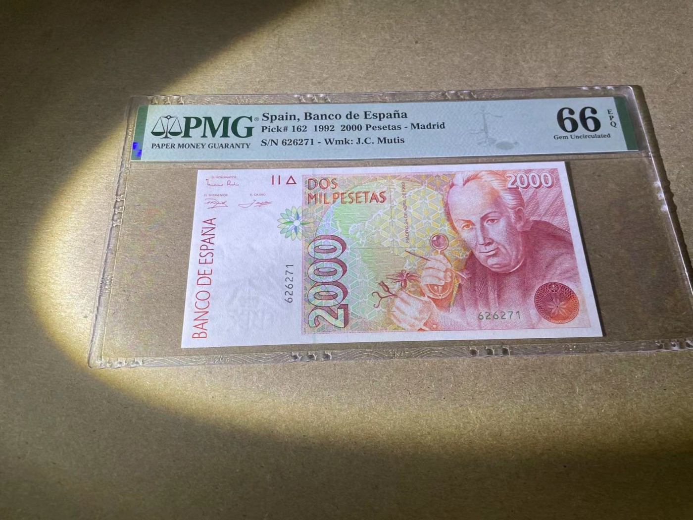 【Blue Auction】✨世界纸币精拍第354期——布克哈特【精】 【纯数字版】西班牙 1992年2000比塞塔 PMG66EPQ 