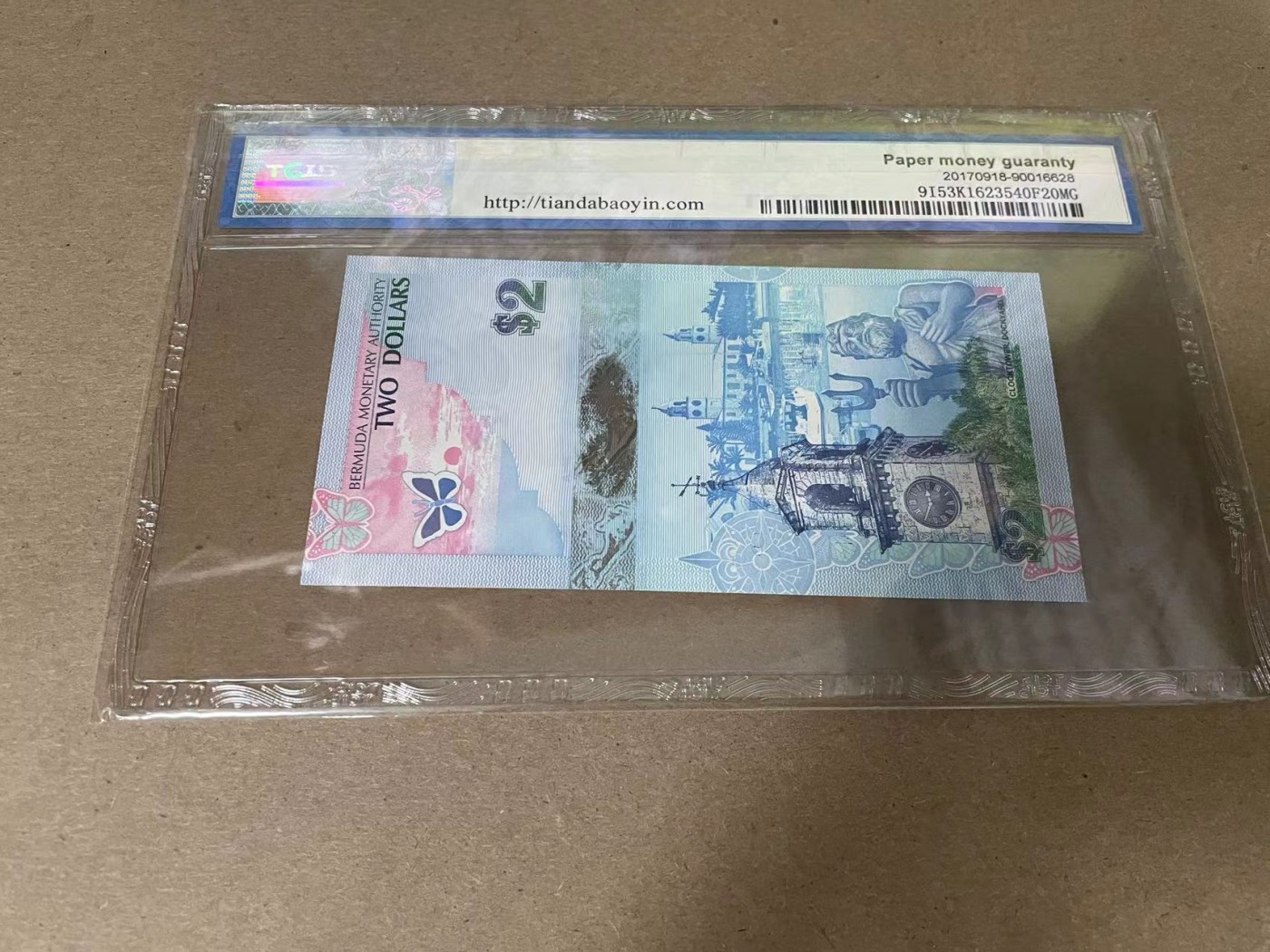 【Blue Auction】✨世界纸币精拍第354期——布克哈特【精】 【一组4张】百慕大 2009年2元  A1冠获奖钞  国评&香港 汇丰 1992年10元 555豹子号 UNC- &委内瑞拉、赞比亚纸币UNC