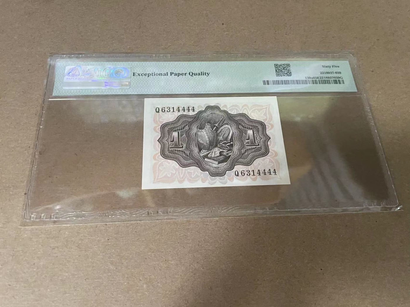 【Blue Auction】✨世界纸币精拍第354期——布克哈特【精】 【4444狮子号】西班牙 1951年1比塞塔 PMG65EPQ 