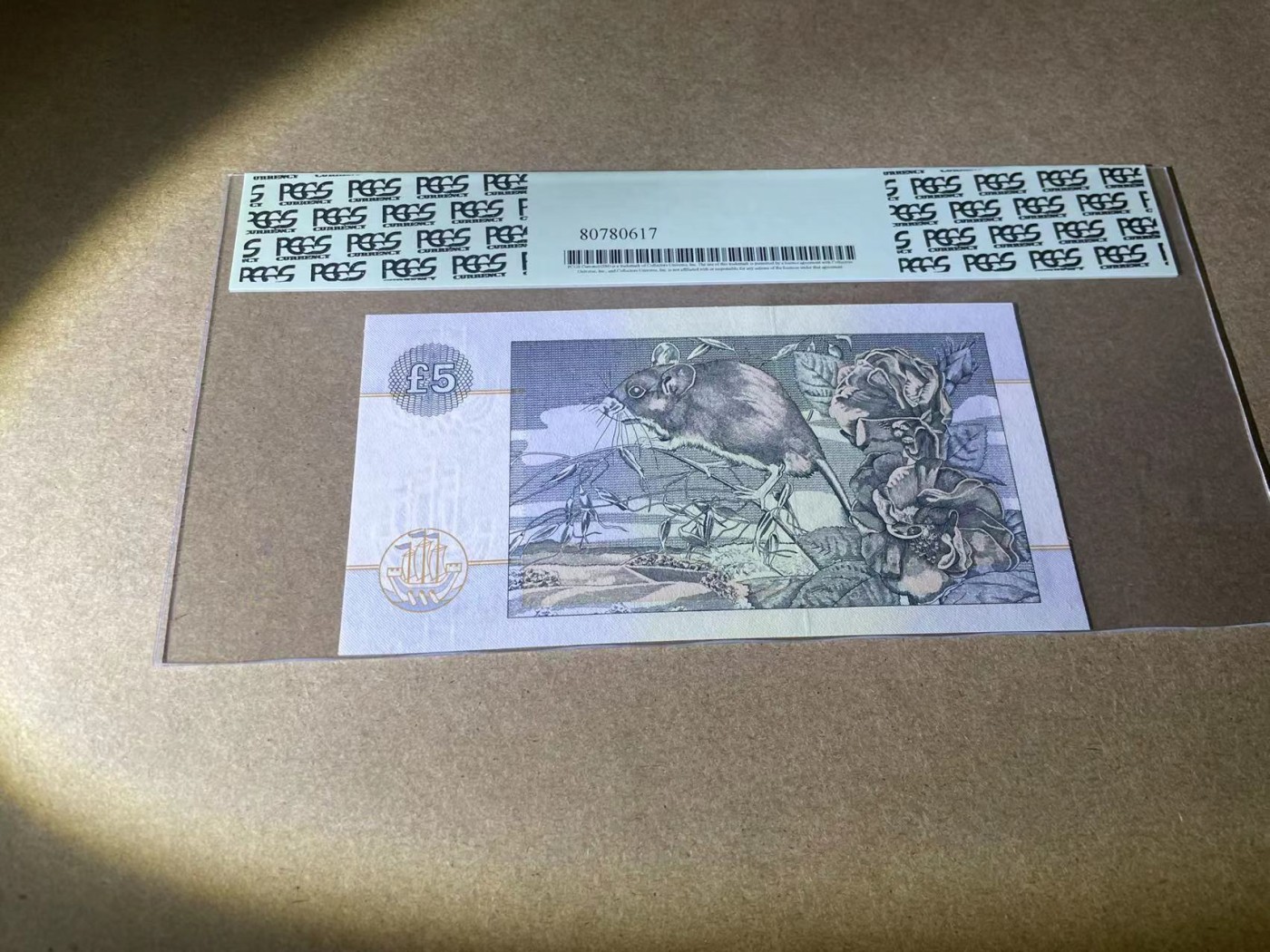 【Blue Auction】✨世界纸币精拍第354期——布克哈特【精】 【世界名家Rickey 千位小号 诗文特别纪念版 与上一拍不同诗】苏格兰 1996年5镑 PCGS65EPQ 绿标