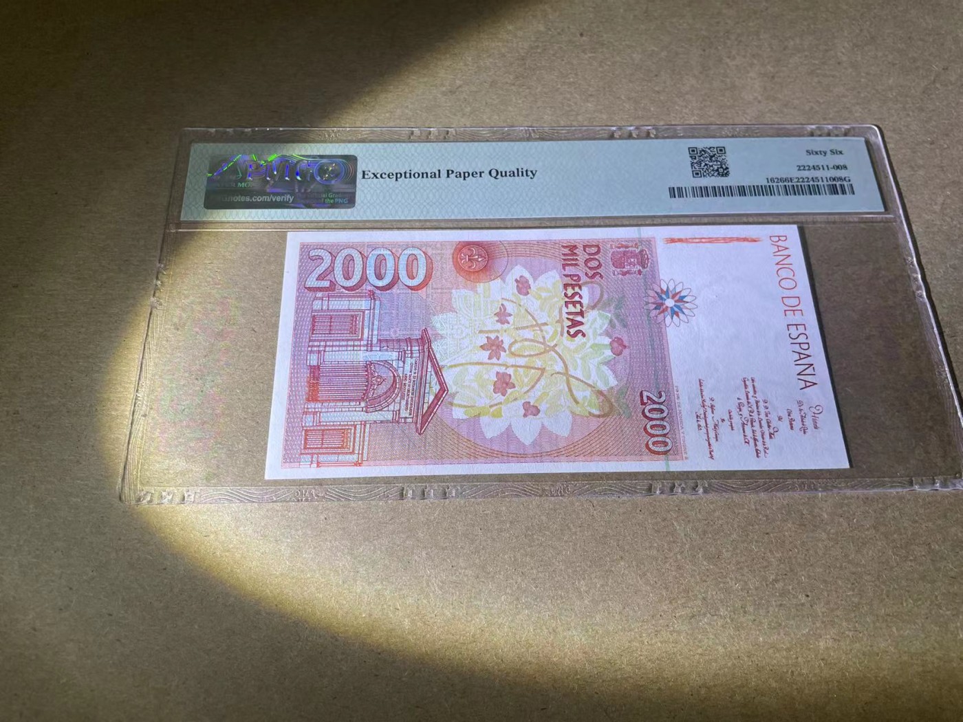 【Blue Auction】✨世界纸币精拍第354期——布克哈特【精】 【纯数字版】西班牙 1992年2000比塞塔 PMG66EPQ 