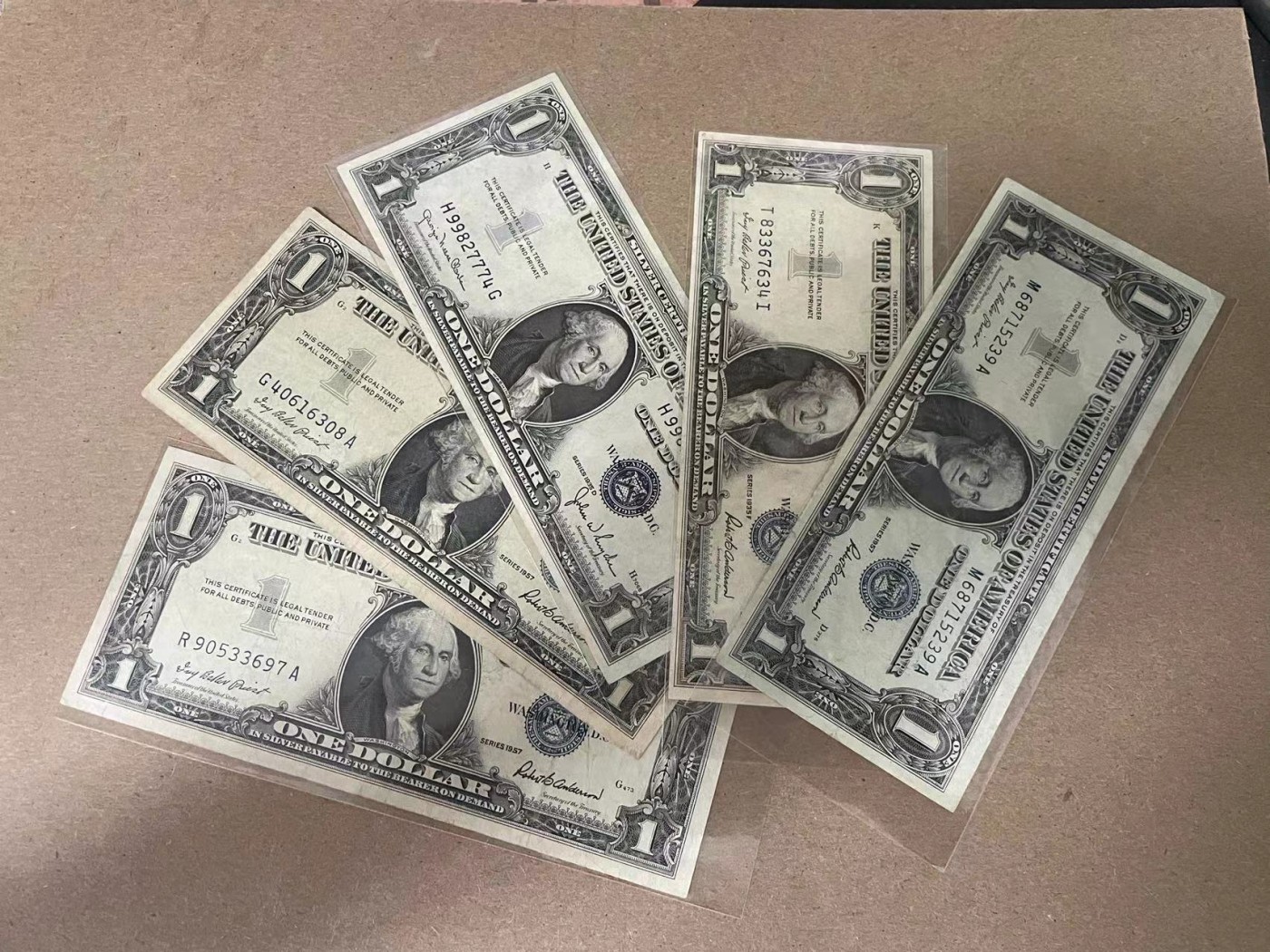 【Blue Auction】✨世界纸币精拍第354期——布克哈特【精】 【一组5张】美国 1935/1957年1美金一组 品相如图