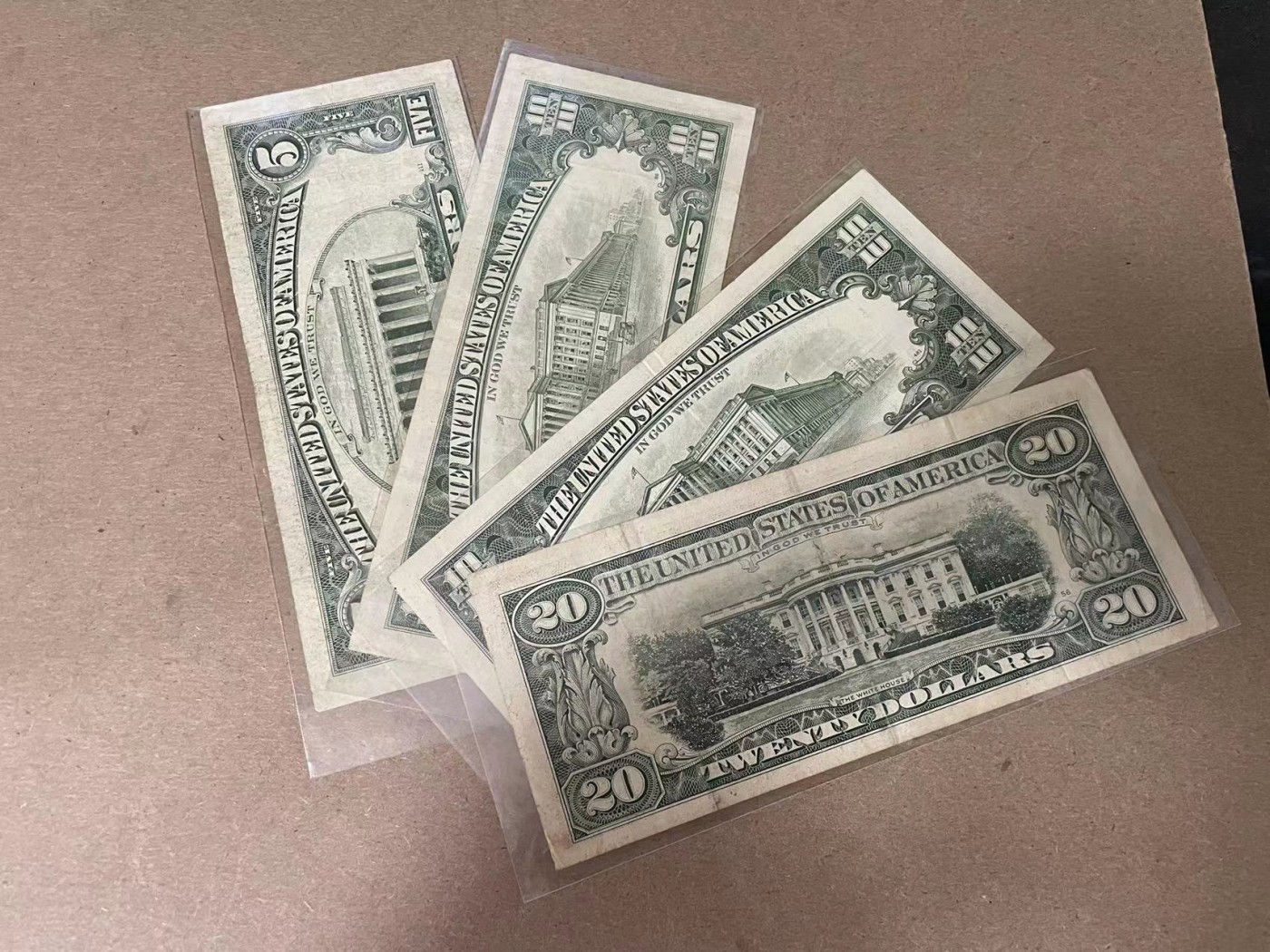 【Blue Auction】✨世界纸币精拍第354期——布克哈特【精】 【一组4张】美国 1988-95年5-20美金一组 品相如图