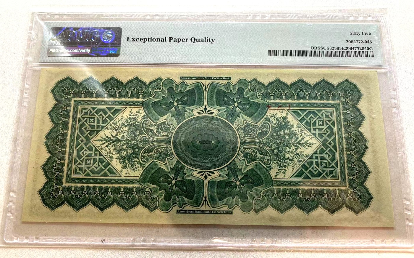 【Blue Auction】✨世界纸币精拍第354期——布克哈特【精】 【带签名实钞】美国 南卡州 1873年2美金 PMG65EPQ 正反面雕刻精美 大票幅绿钞