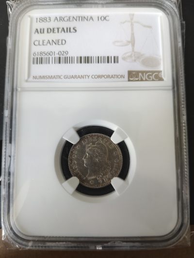 1883年阿根廷10分银币（近未流通品相） - 1883年阿根廷10分银币（近未流通品相）