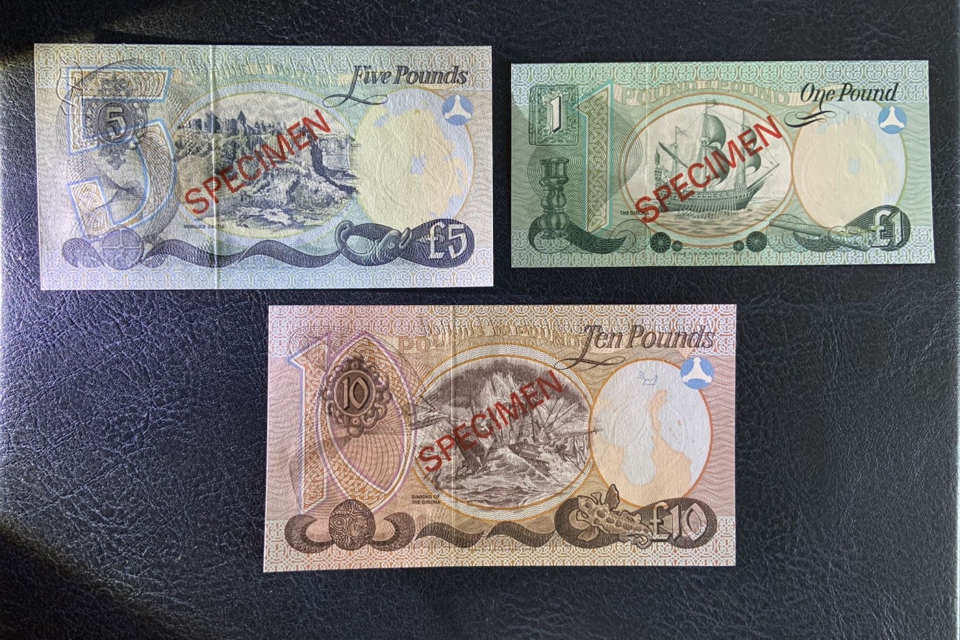 收藏联盟Quantum Auction 第279期拍卖  北爱尔兰银行1977年1-100镑同号收藏系列样票 品相全新UNC 带原册限量发行 
