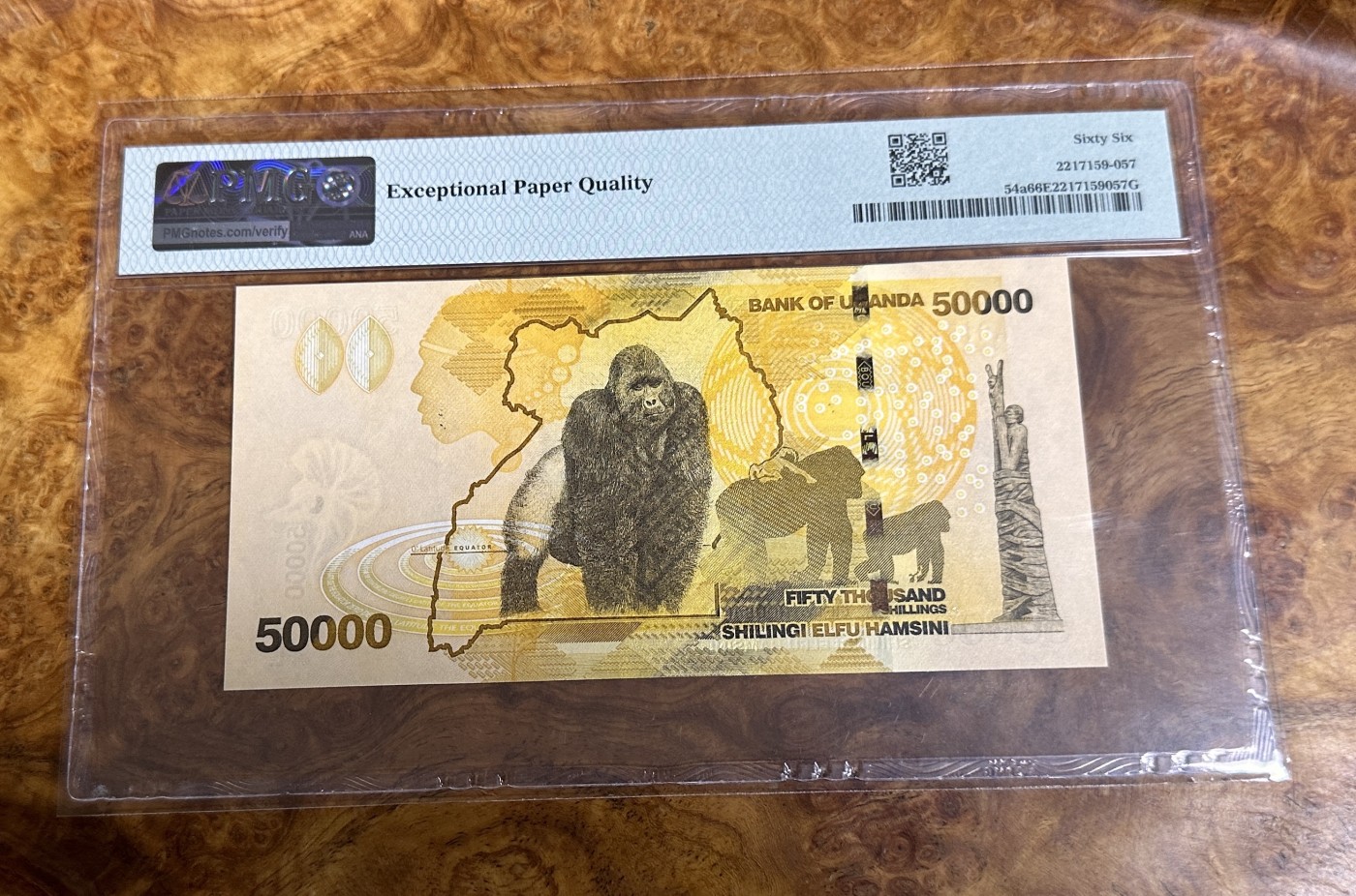 Chase Auction 第23期 - - 外钞、民国钞和人民币混合场！ 2010年乌干达50000先令，世界最佳纸币，PMG66分！