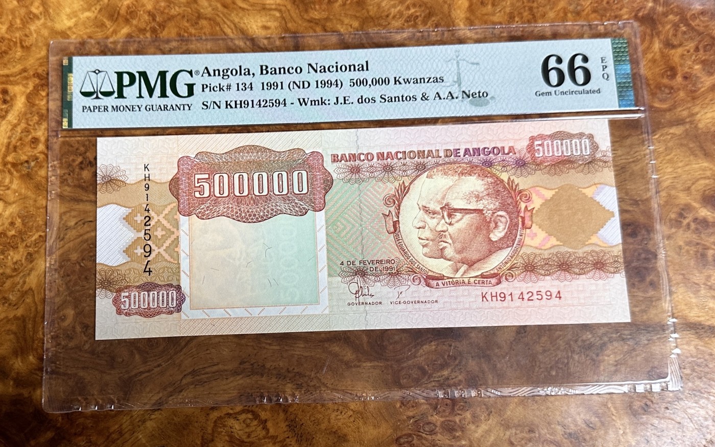 Chase Auction 第23期 - - 外钞、民国钞和人民币混合场！ 1991年安哥拉500000元，大犀牛，PMG66！