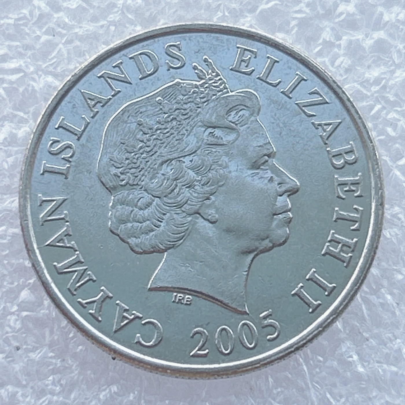 全场一元起拍 世界钱币散币场 第14期 开曼群岛2005年25分镍钢币，伊丽莎白二世，双桅帆船