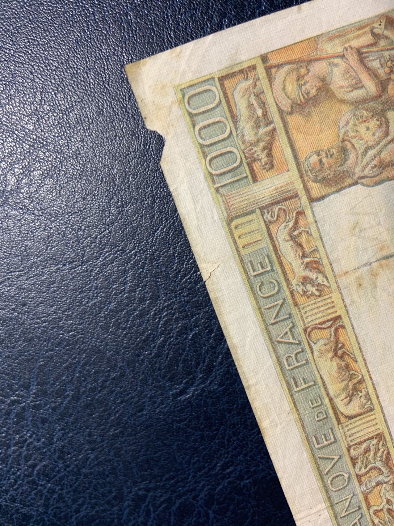 收藏联盟Quantum Auction 第279期拍卖  法国1943年1000法郎 非全新 品相如图