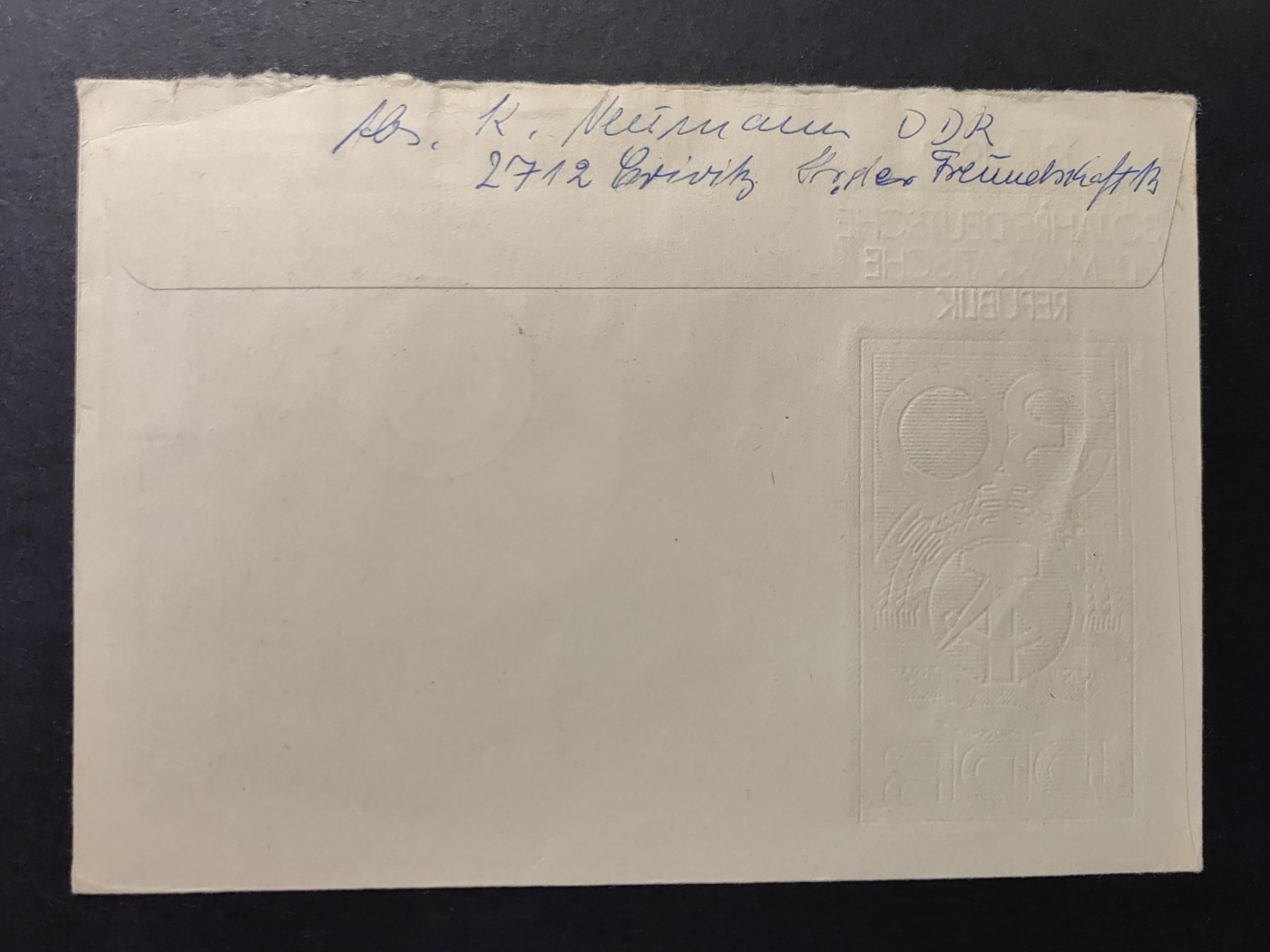 中外邮票+首日封+旧书籍.专场（精品） 德国民主共和国纪念邮封